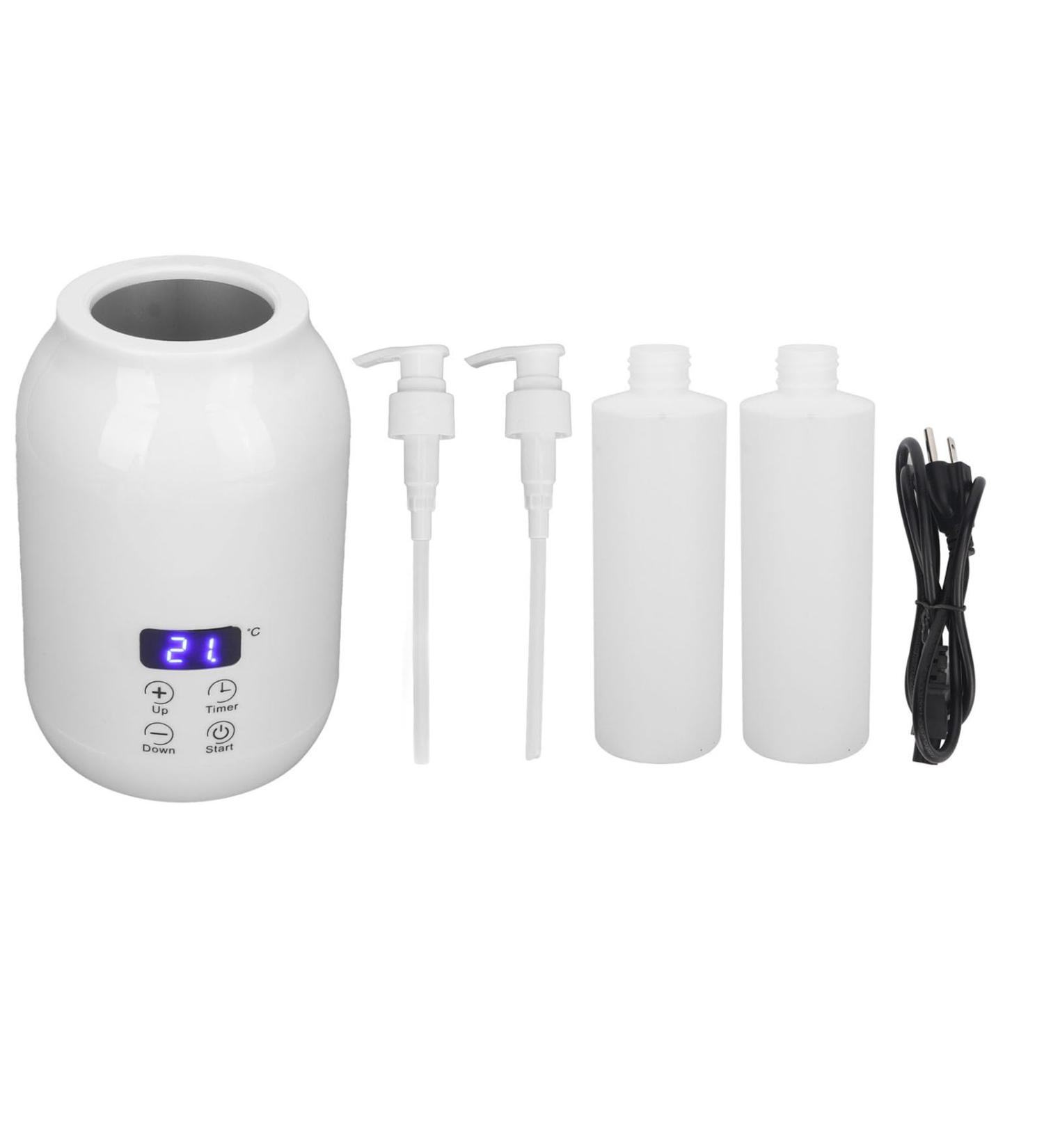 Massage Oil Heater with LED Display Touch Control Thermostat Easy To Use Essential Oil Bottle Heater(US) - Buy Online on GoSupps.com
