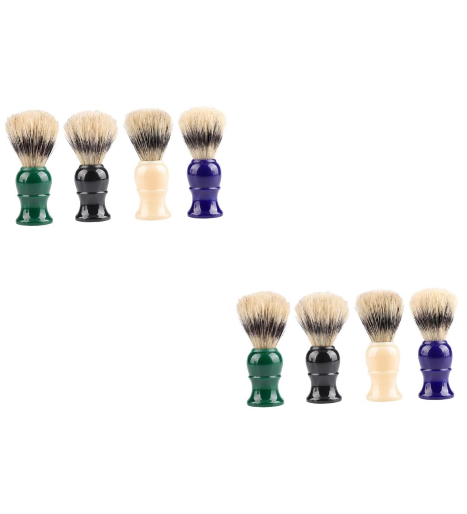 Minkissy 8-STK Shaving Brush Set - Foam and Plastic Handle for Men | Soft Bristle Barthaarbrush | International Shipping Available - Buy Online on GoSupps.com