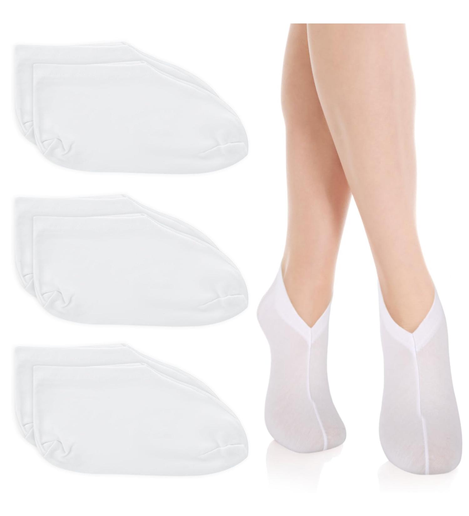 3 Pairs Moisturizing Socks Overnight Spa Socks for Dry Feet Cotton Moisture Enhancing Socks Lotion Socks for Cracked Heel Repair Cosmetic Moisturizing Socks for Women White - Buy Online on GoSupps.com