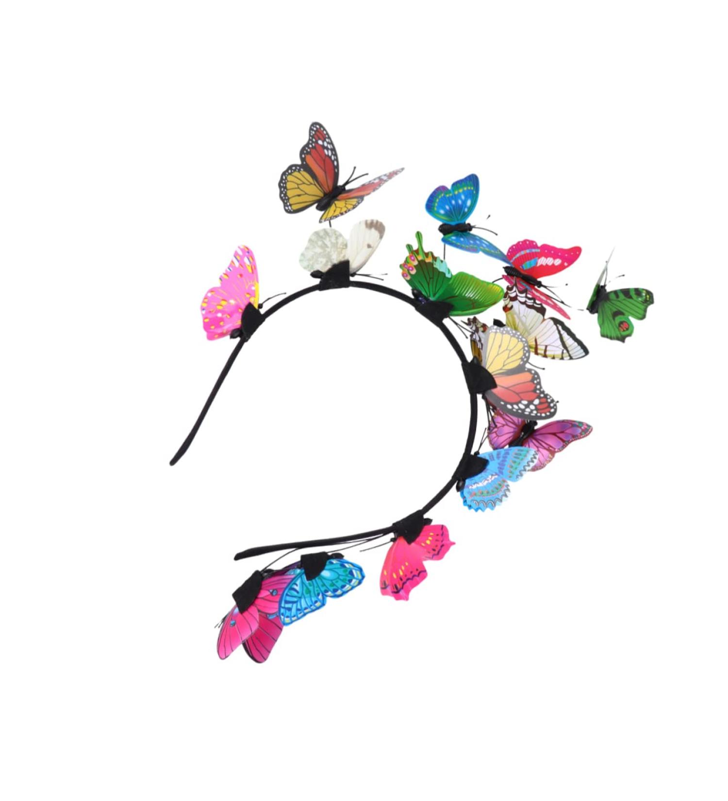 Gogogmee Hair Accessories Bride Headband Wedding Hairband Bride Hair Clip Butterfly Headband Birthday Headband Turbins for Ladies Head Hoop Cosplay Hairpin Hair Bands Creative Headwrap - Buy Online on GoSupps.com