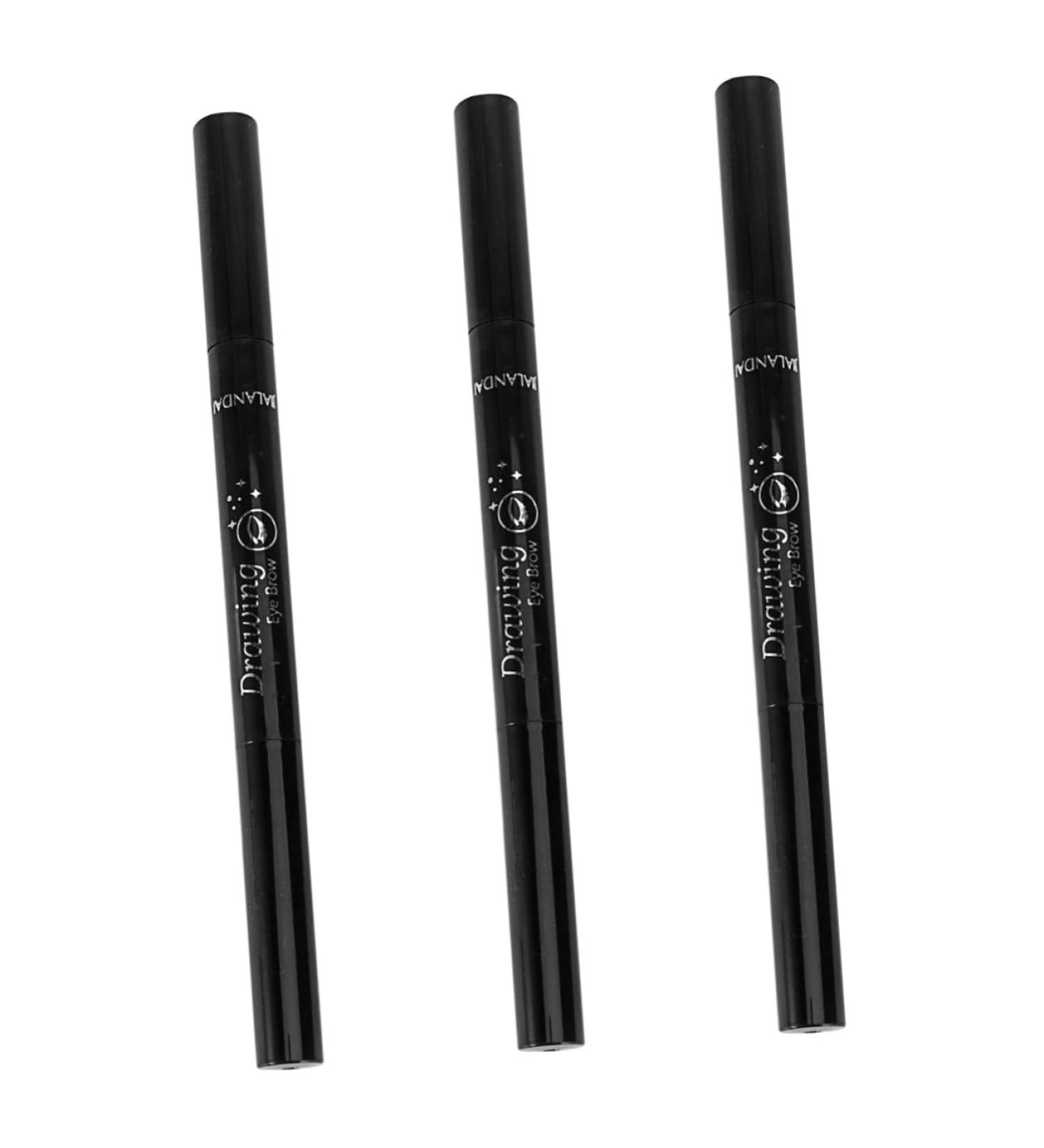 HAPINARY 3pcs Makeup Eyebrow Pencils Eyebrow Pencil Brush Long Lasting Eyebrow Pencils Chocolate - Buy Online on GoSupps.com