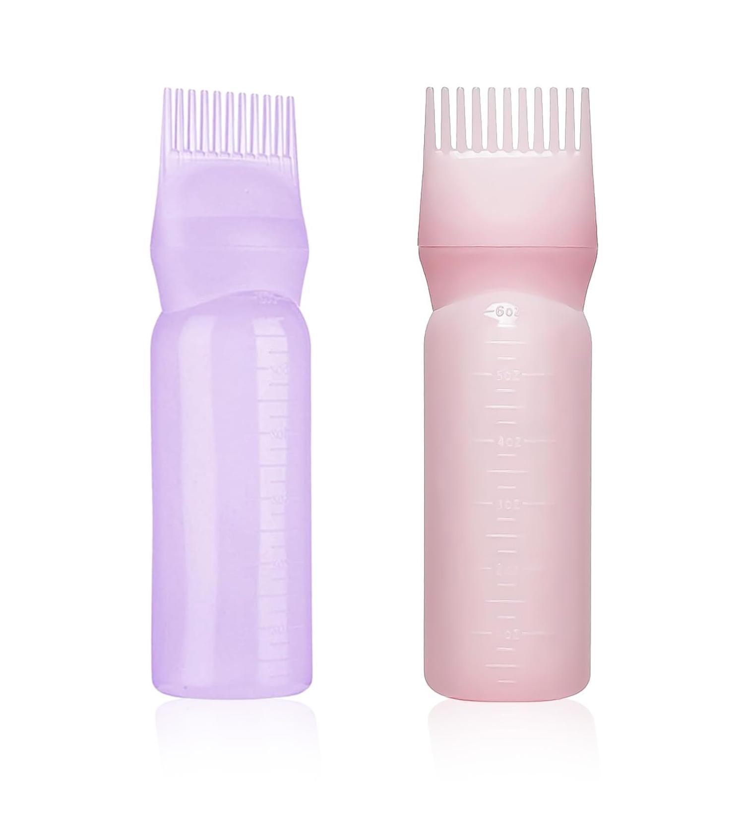 ZZLBZN 2Pcs Hair Oil Applicator Bottle with Comb Oil Applicator Bottle for Hair Oil Bottle for Hair Dye Applicator Bottle with Tip Squeeze 120ml for Salon Hair Care Hair Coloring Paint Art Glue - Buy Online on GoSupps.com