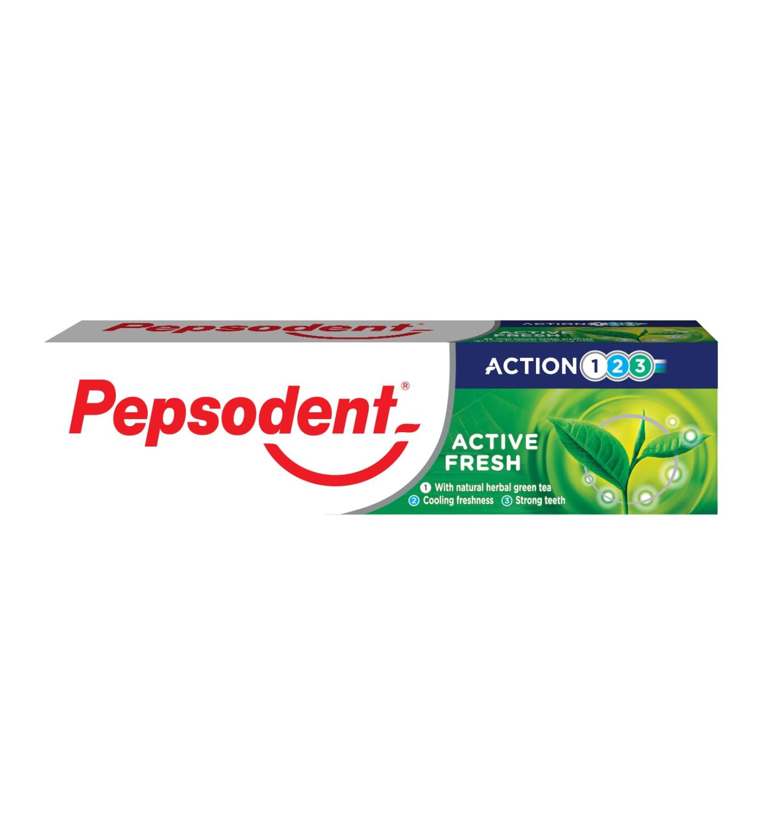 Pepsodent Active Fresh Toothpaste with Fluoride and Calcium for 24-Hour Cavity Protection 75 ml - Buy Online on GoSupps.com