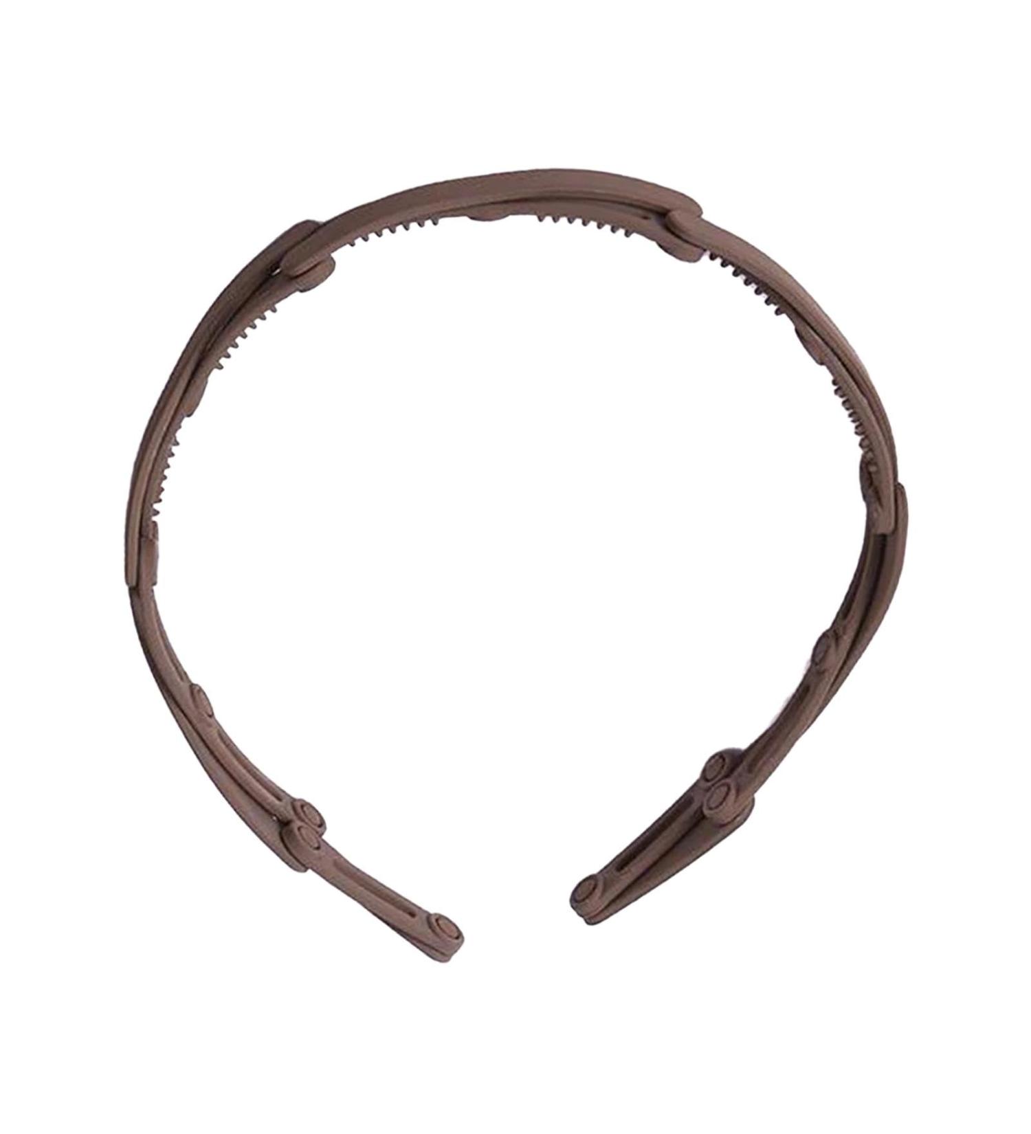 Eventerde Folded Hair Bands Foldable Hair Bands Foldable Travel Headband Telescopic Foldable Headband Stylish Foldable Headband Multi-Purpose Hair Accessories for Women and Girls Light coffee - Buy Online on GoSupps.com