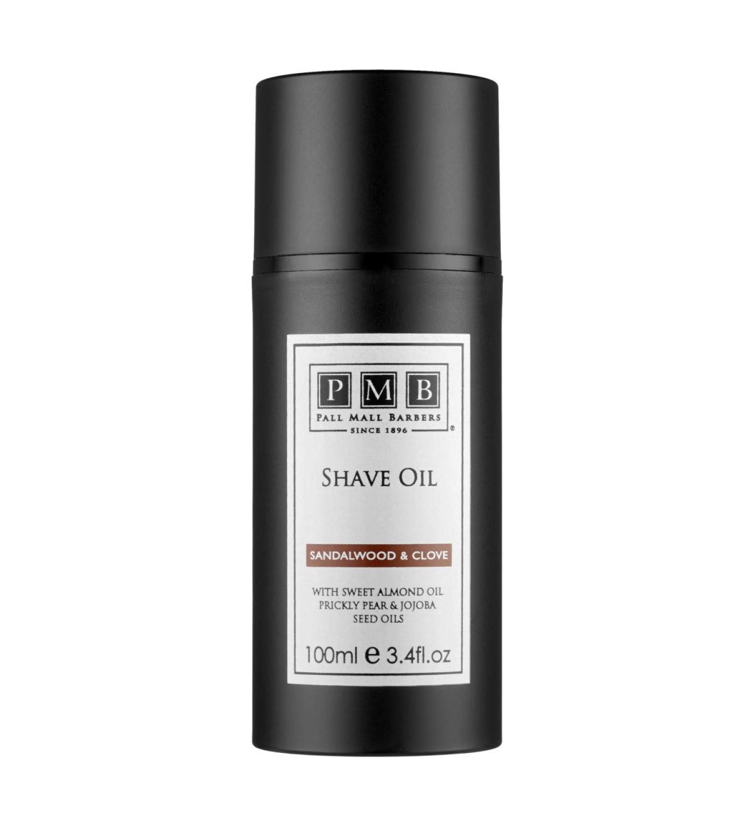 Pall Mall Barbers Finest Shave Care for Men Since 1896 - Pre Shave Oil Sandalwood & Clove - 100ml | Mens Stubble Softening Oil - Smooth and Close Shave Shaving Oil - Buy Online on GoSupps.com