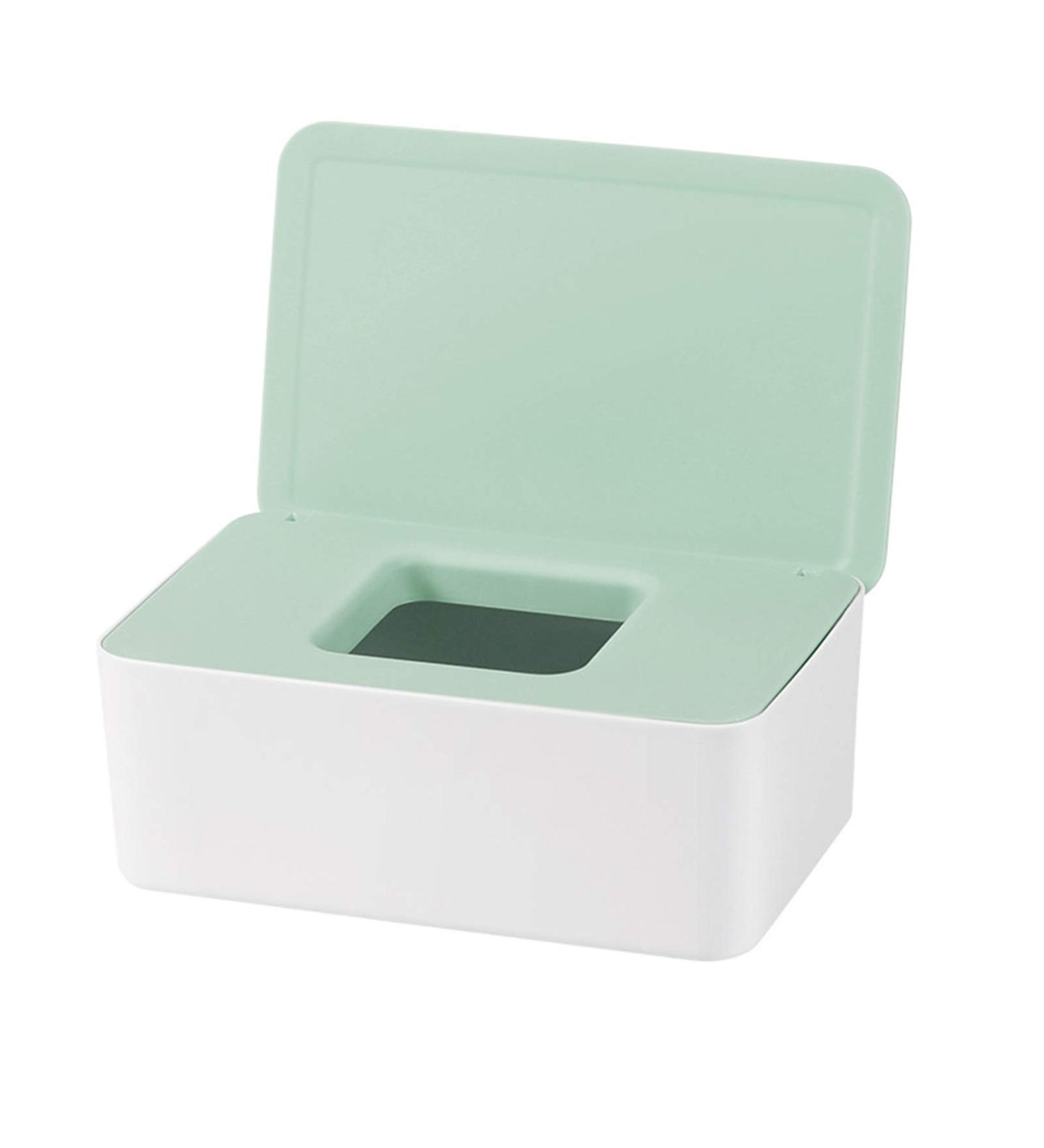 QKFON Storage Box for Wet Wipes & Tissue Paper - Stylish Green & White Napkin Holder for Home & Office - Buy Online on GoSupps.com