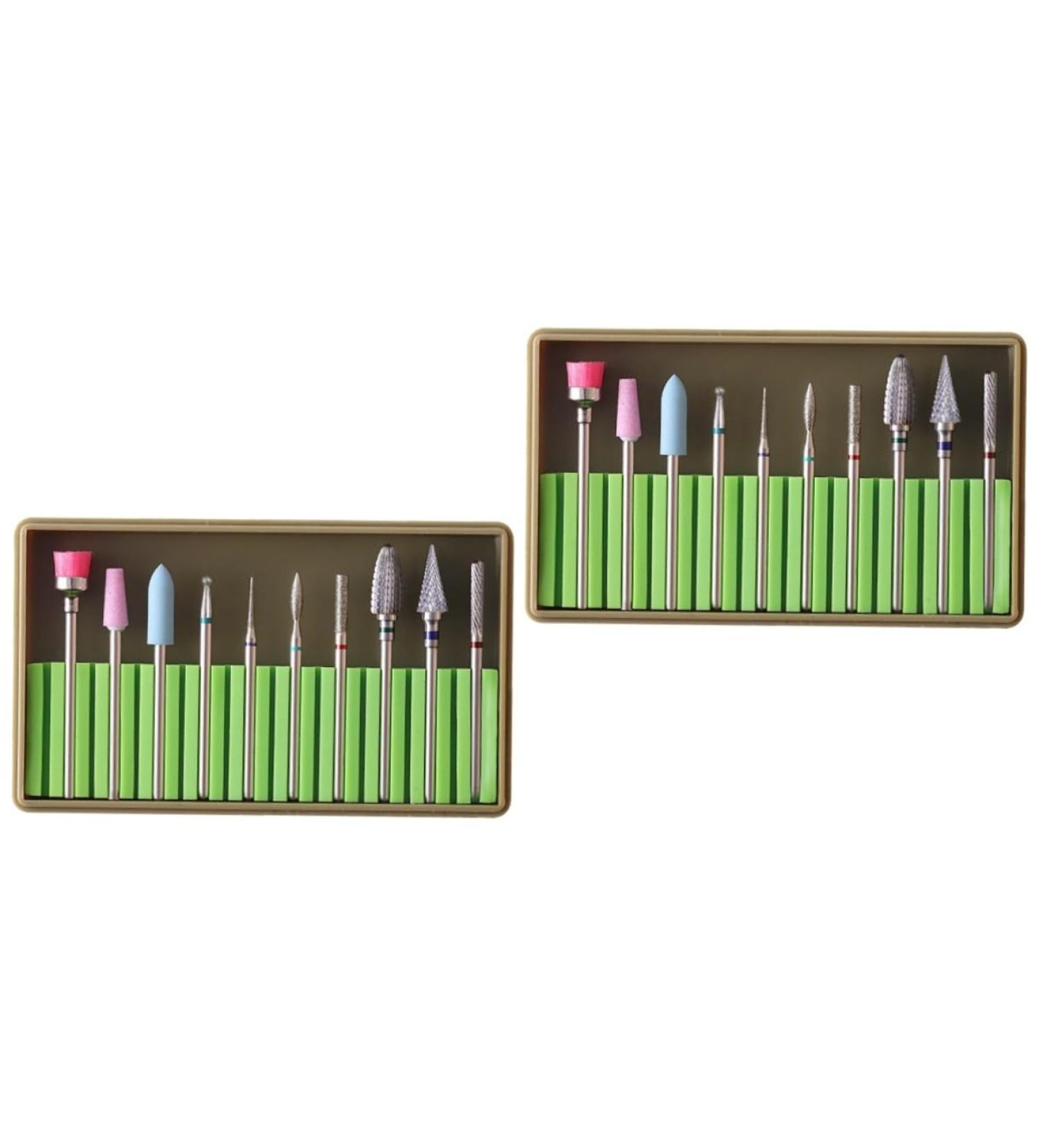 Beavorty 2 Sets nails kits Manicure sand tool nail file electric nail file bits Diamond Nail Bit tungsten carbide nail drill Nail Art supplies nail bits nail drill bits pedicure suite 5x1cmx2pcs Greenx2pcs - Buy Online on GoSupps.com