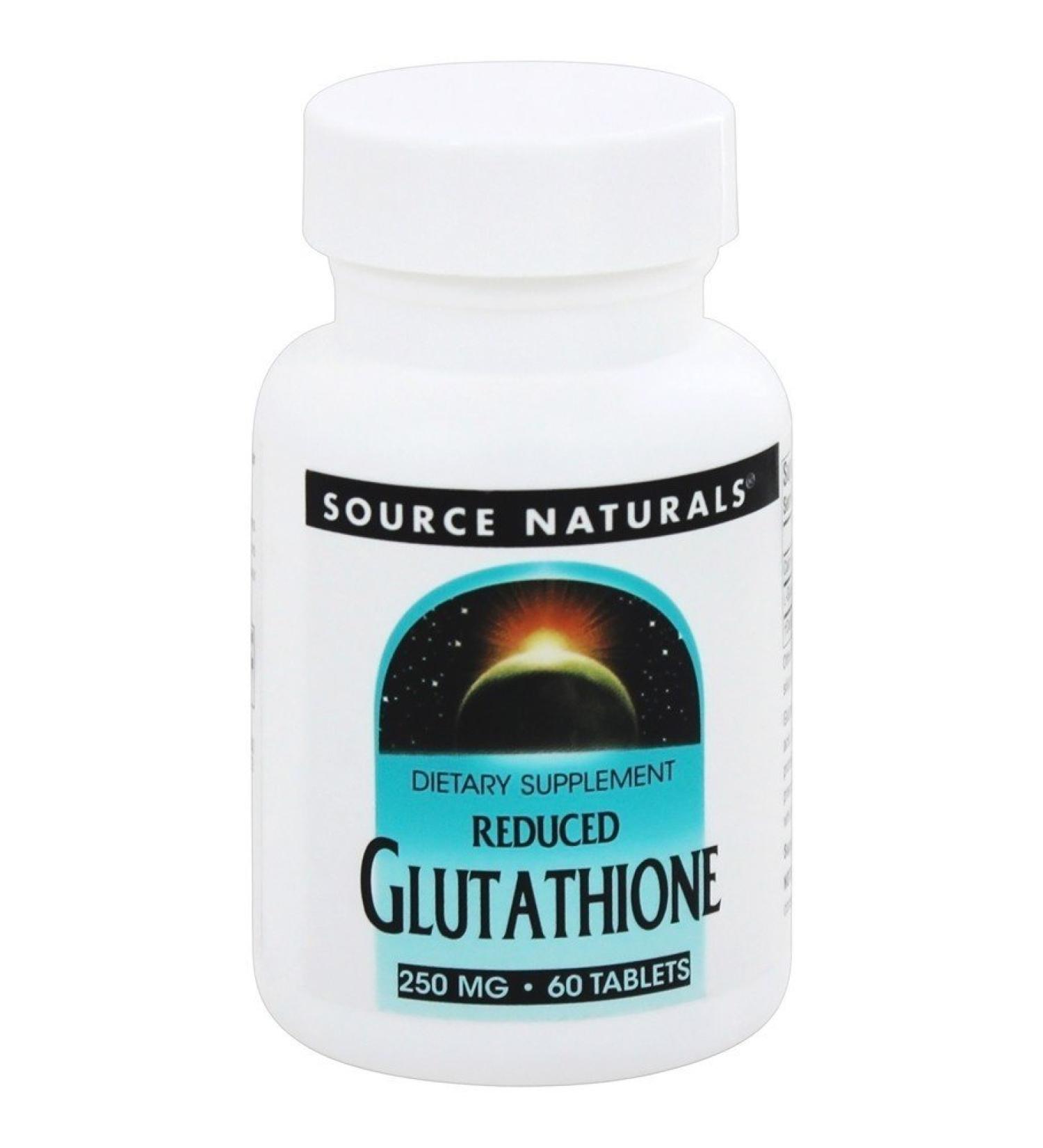 Source Naturals Reduced Glutathione 250 mg - 60 Tablets | Antioxidant Support - Buy Online on GoSupps.com