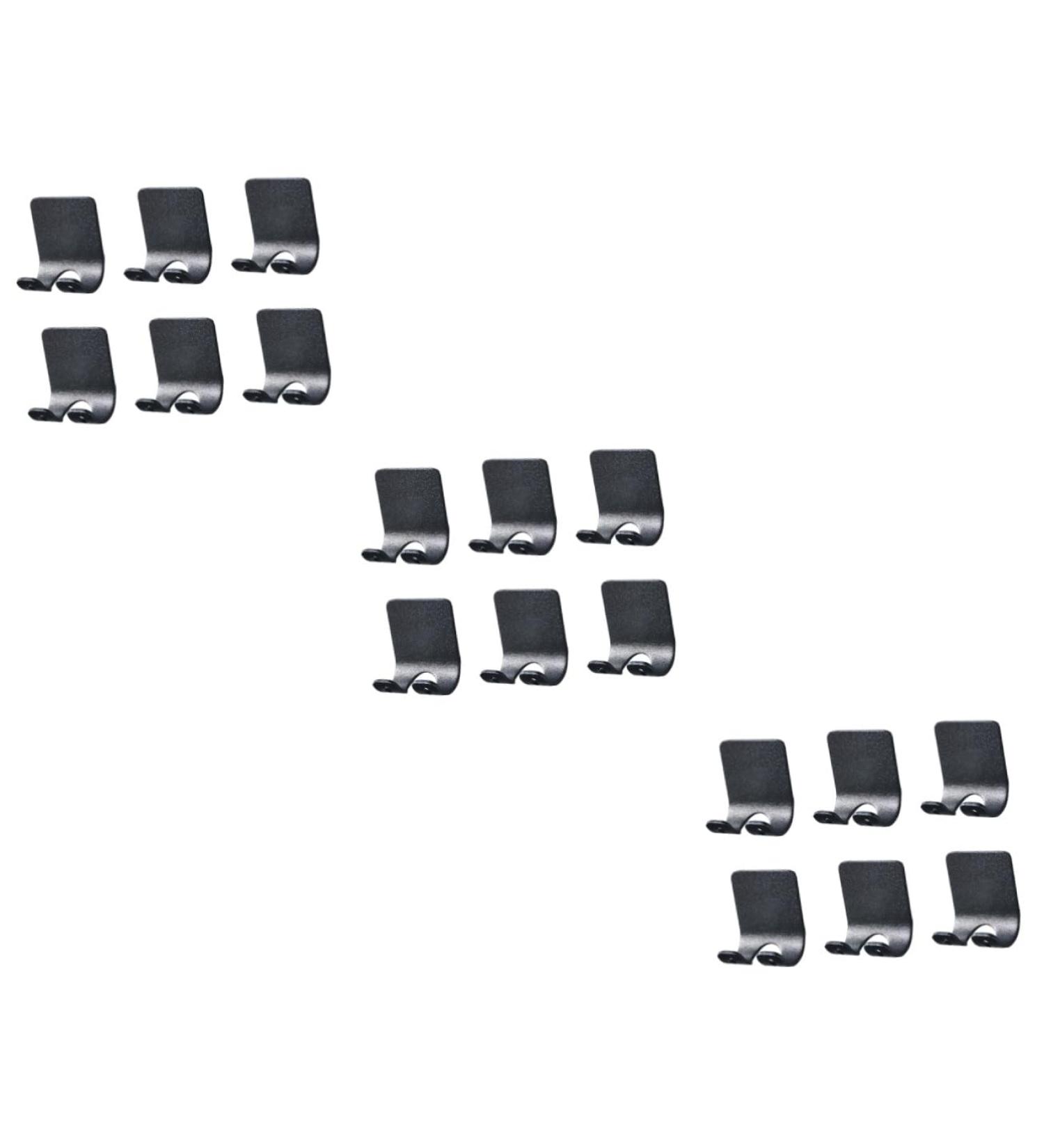 Zerodeko 18 Stk Razor Hanger - Dance-Free Bathroom Hook Decorative Wall Holder Space Aluminum Cabinet Accessory 4.5x4cm Black - Perfect for International Shipping - Buy Online on GoSupps.com