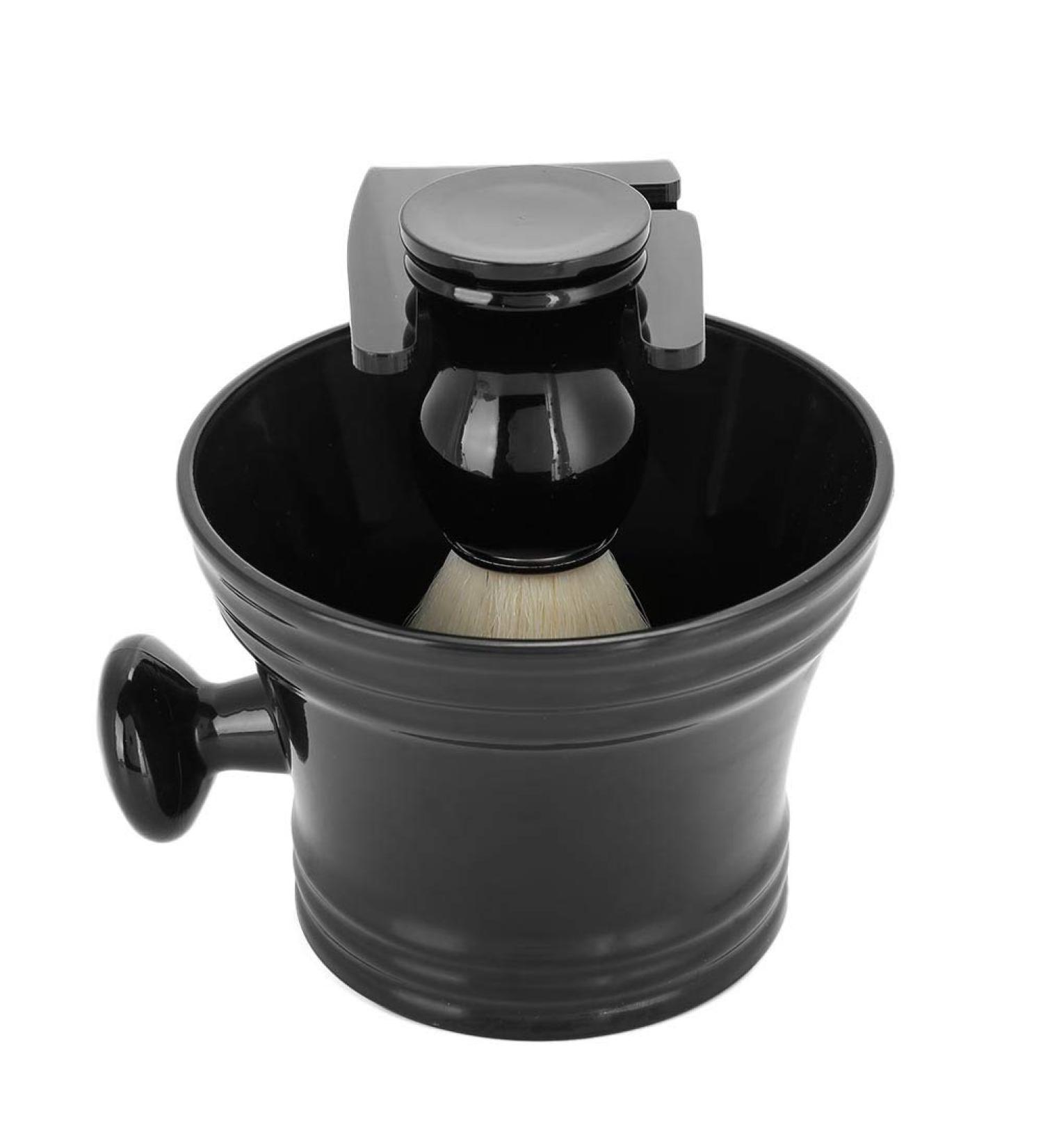 3 in 1 Complete Shaving Brush Set - Traditional Shaving Soap Bowl & Beard Grooming Brush Holder | International Shipping Available - Buy Online on GoSupps.com