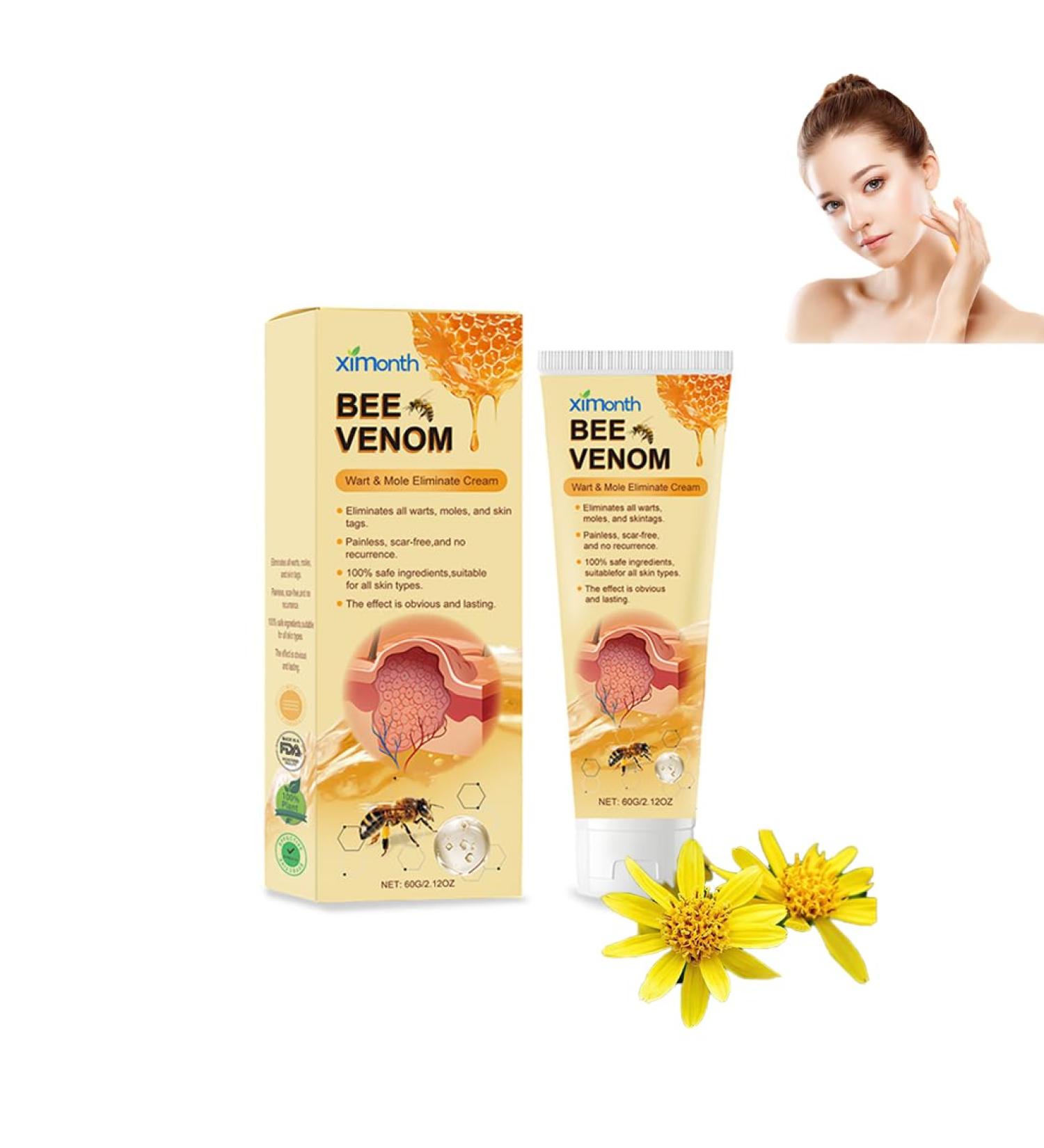 Bee Venom Cream Bee Venom Wart Removal Tag Treatment Cream Bee Venom Gel 2024 Professional New Bee Venom Repair Cream Quick-Acting Soothing Bee Venom Cream Soothing Body Cream-All Skin Types60g - Buy Online on GoSupps.com