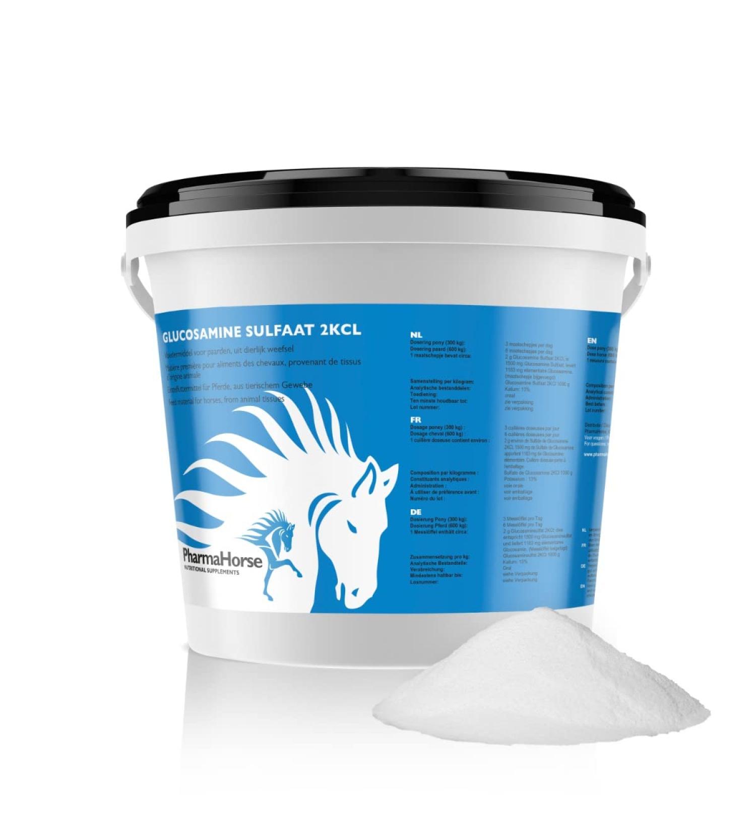 Buy PharmaHorse Glucosamine Sulfate 2KLC | Sugar-Free & Pure Glucosamine | Doping-Free | 1000g - International Shipping Available - Buy Online on GoSupps.com