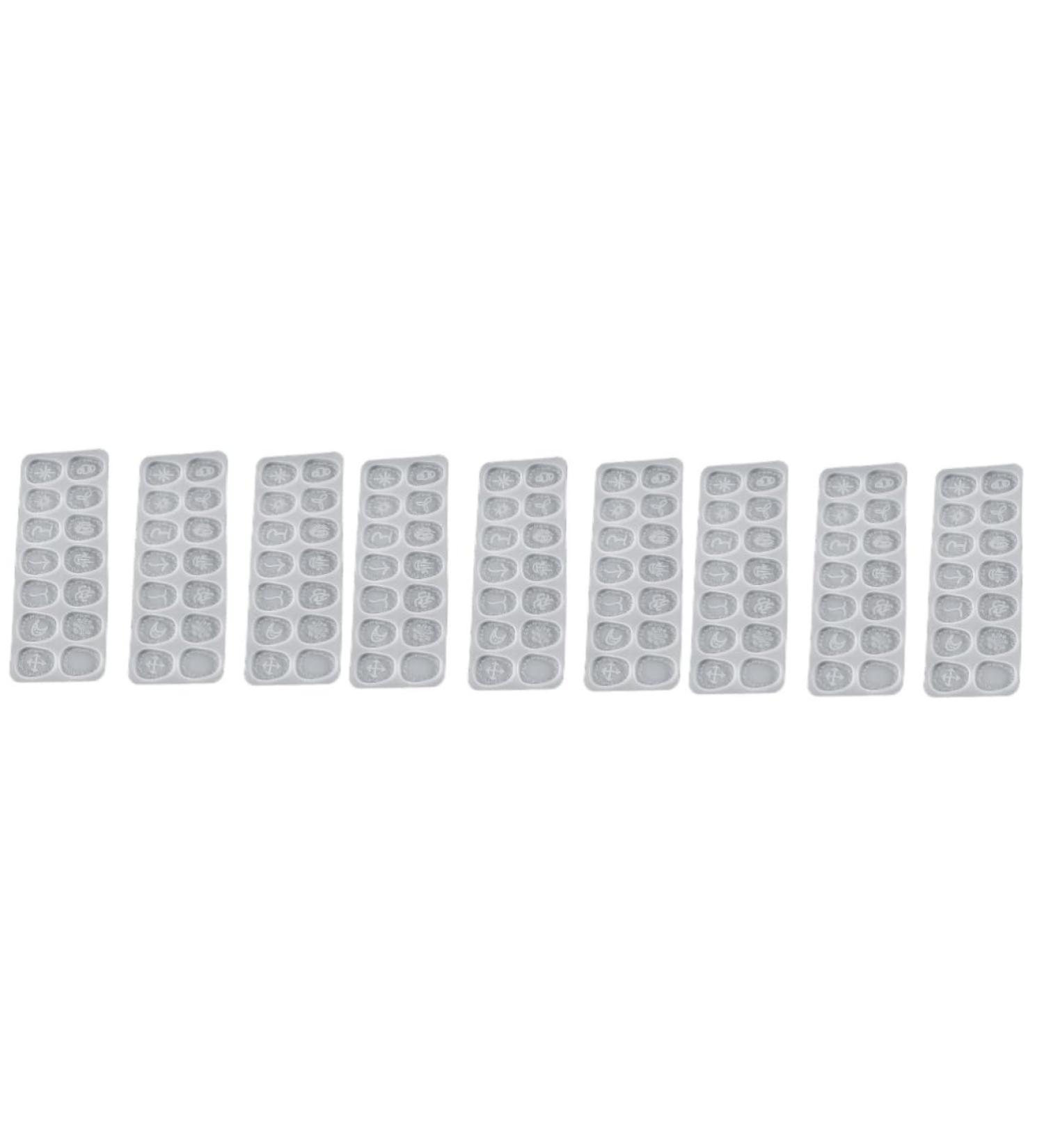 VILLCASE 9 Pcs Rune Pendant Mold Silicone Molds Handmade Mold for Craft Resin Rune Mold Cake Mold Manual - Buy Online on GoSupps.com