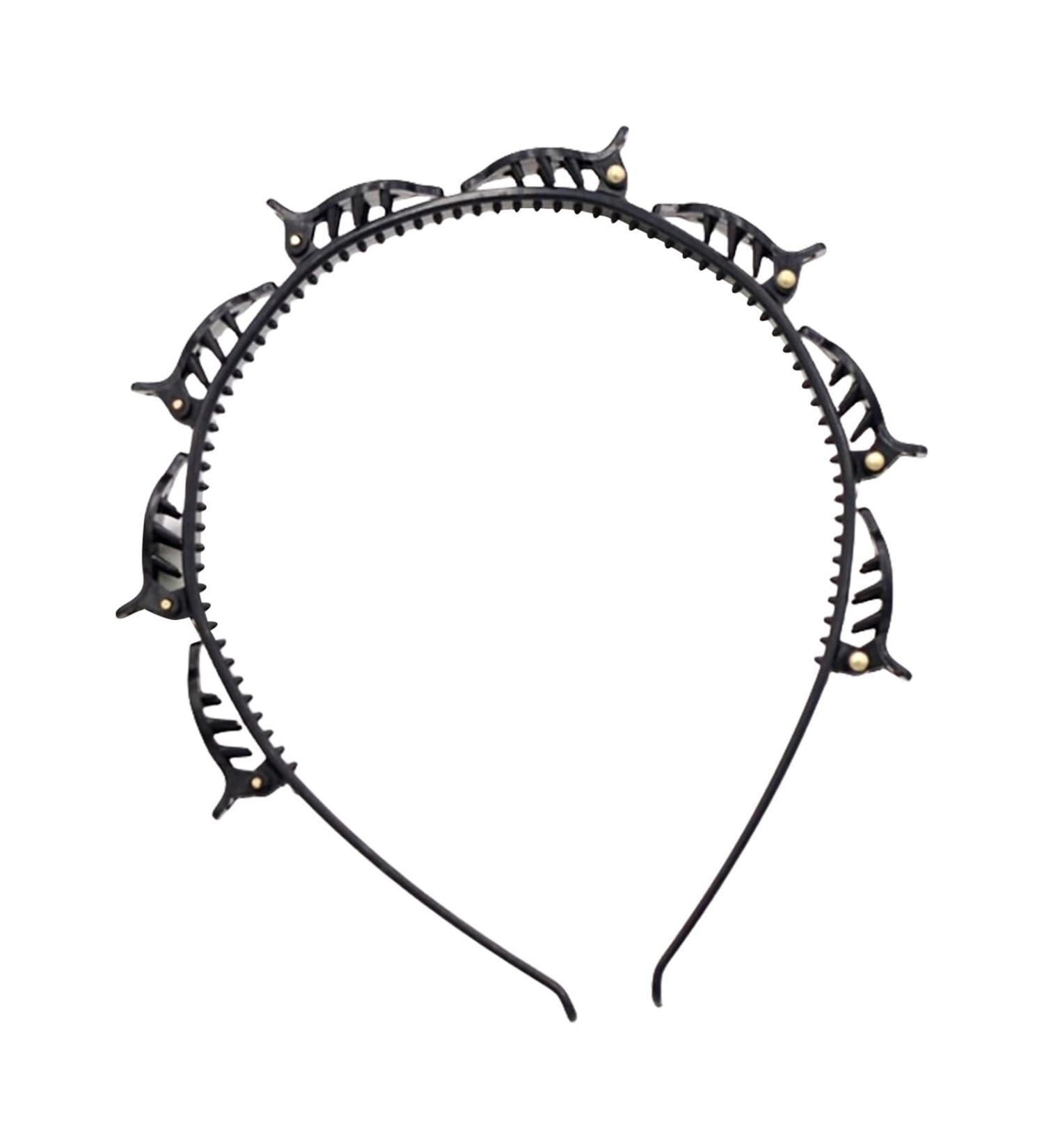 Bangs Hairstyle Hairpin Headband Fashion Braided Headbands Elegant Double Layer Plait Hair Tool For Women Girls - Buy Online on GoSupps.com