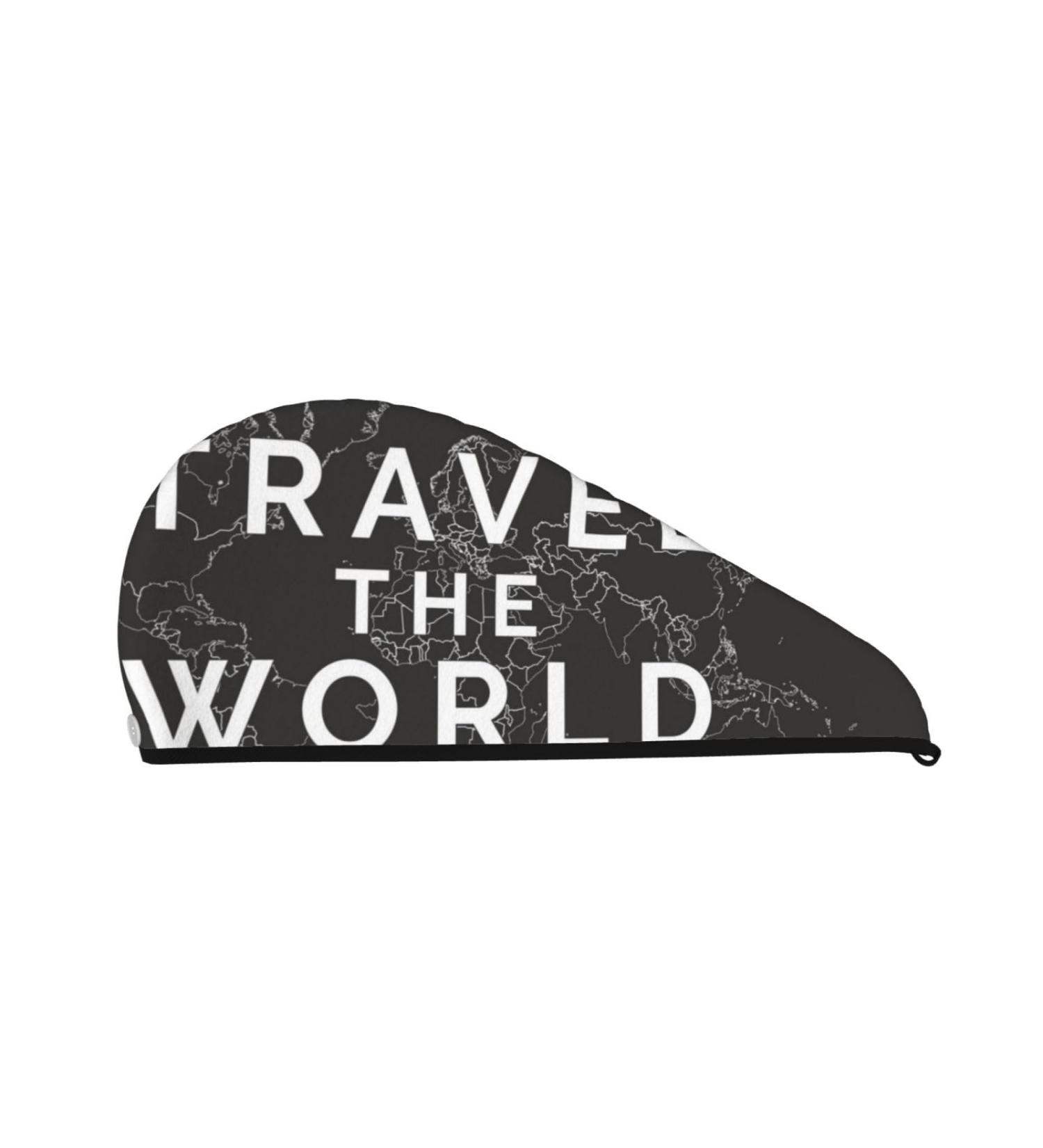 Travel The World1 Microfiber Hair Towel - Super Absorbent Coral Velvet Quick Dry Wrap for Long Short Curly & Thick Hair | Perfect for Travel - Buy Online on GoSupps.com