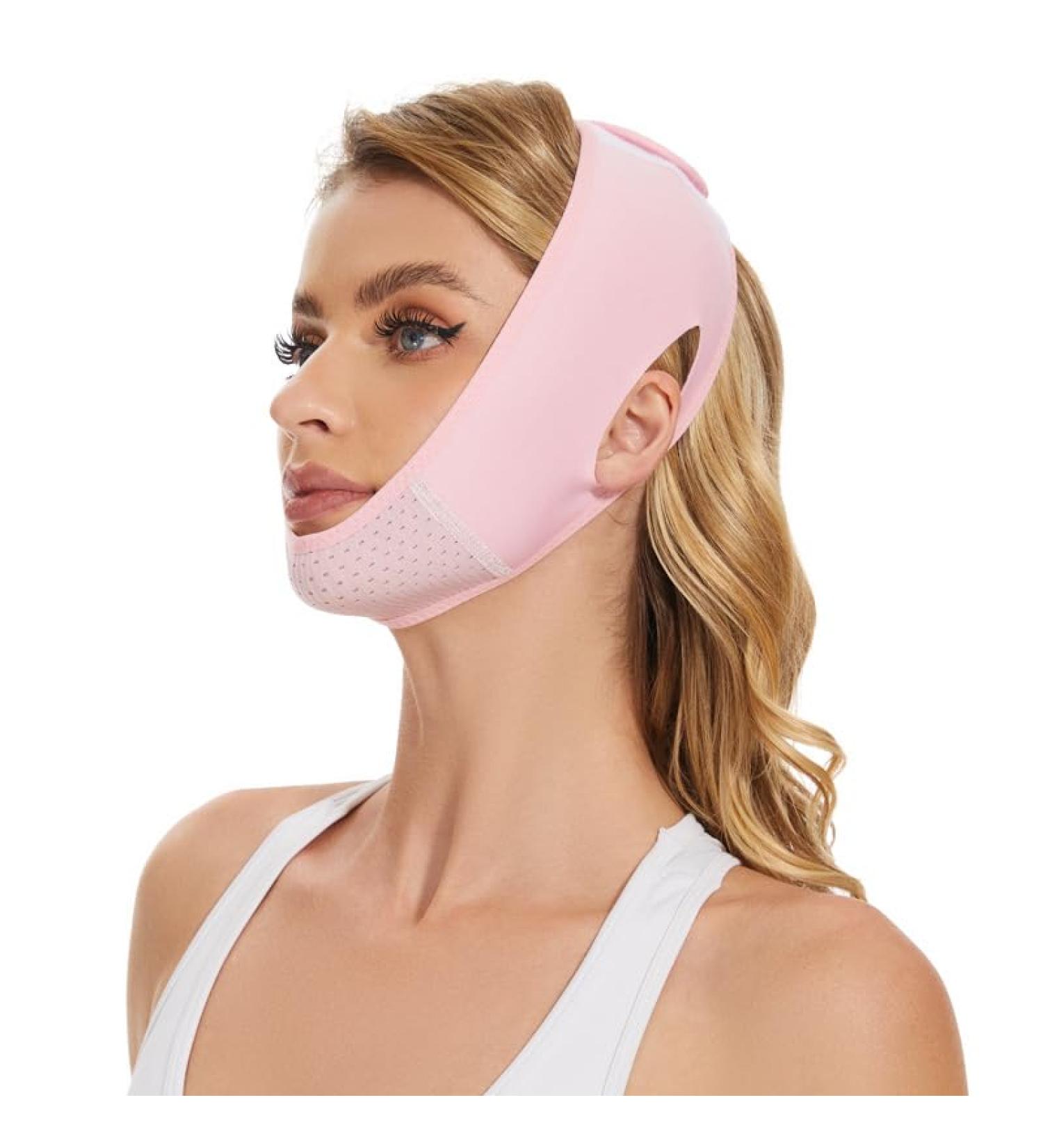 Double Chin Mask & V-Line Lifting Strap - Reusable Face Lift Solution | Reduce Sagging Chin & Jaw | Buy Now for International Shipping - Buy Online on GoSupps.com