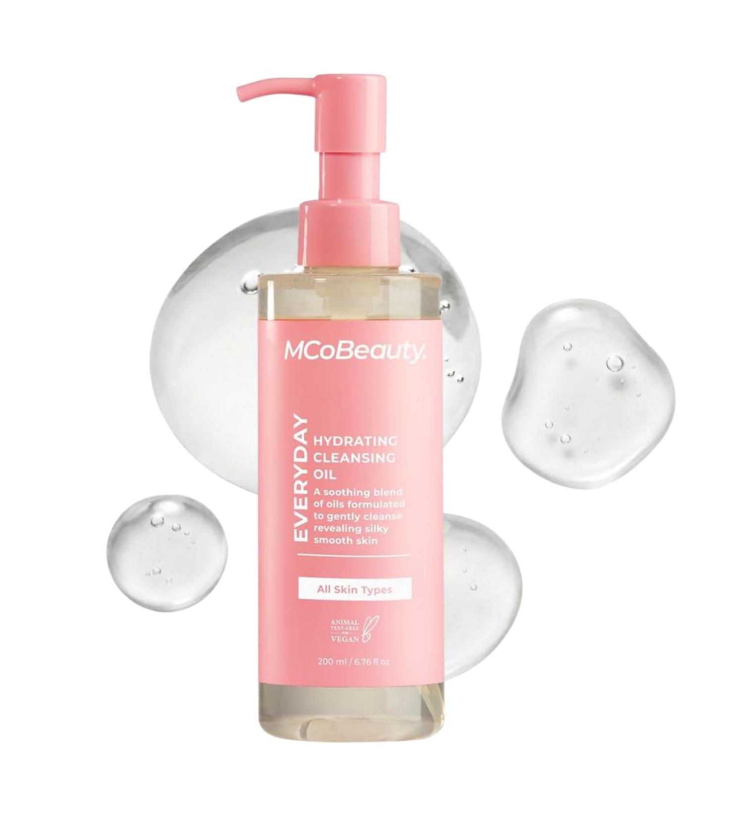 MCoBeauty - Hydrating Cleansing Oil - Nourishing Makeup Remover with Macadamia Evening Primrose & Jojoba Seed Oils for Soft Balanced Skin - Oil Cleanser for Face Christmas Gifts