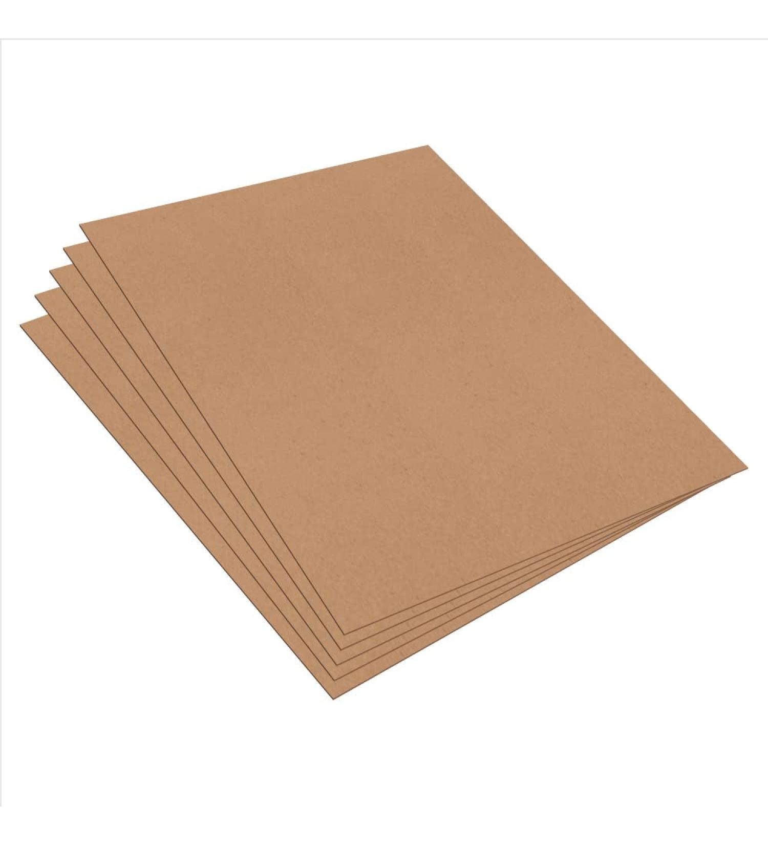 Chipboard Sheets 8.5 x 11.022 (5-Pack) - Lightweight Kraft Board for Crafts and Scrapbooking - Buy Online on GoSupps.com