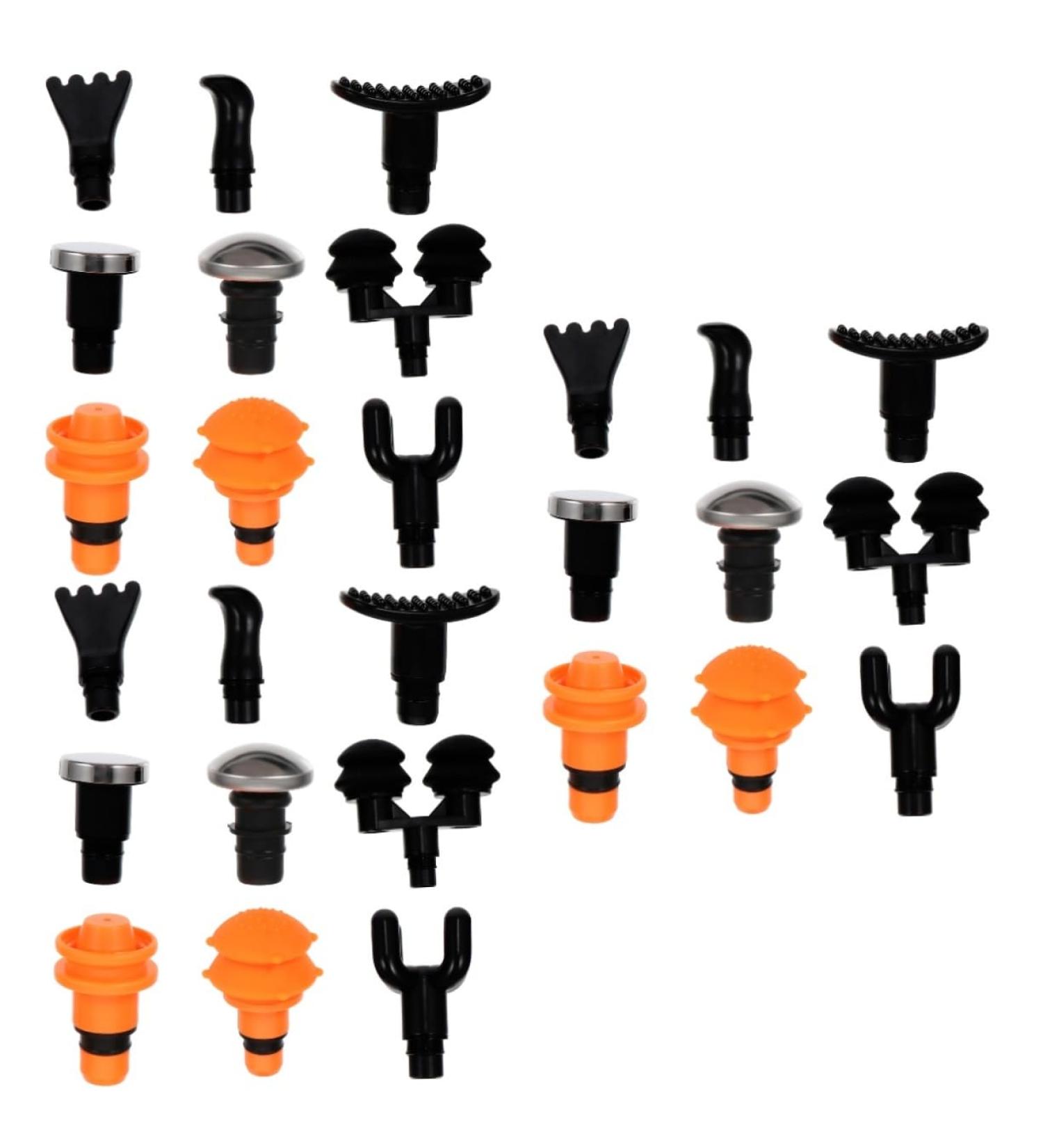 Frcolor Massage Replacement Head Set - 9 Pieces Fascia Attachments for Muscle Massage Devices - Black Massage Head for Deep Tissue Relief - International Shipping Available - Buy Online on GoSupps.com
