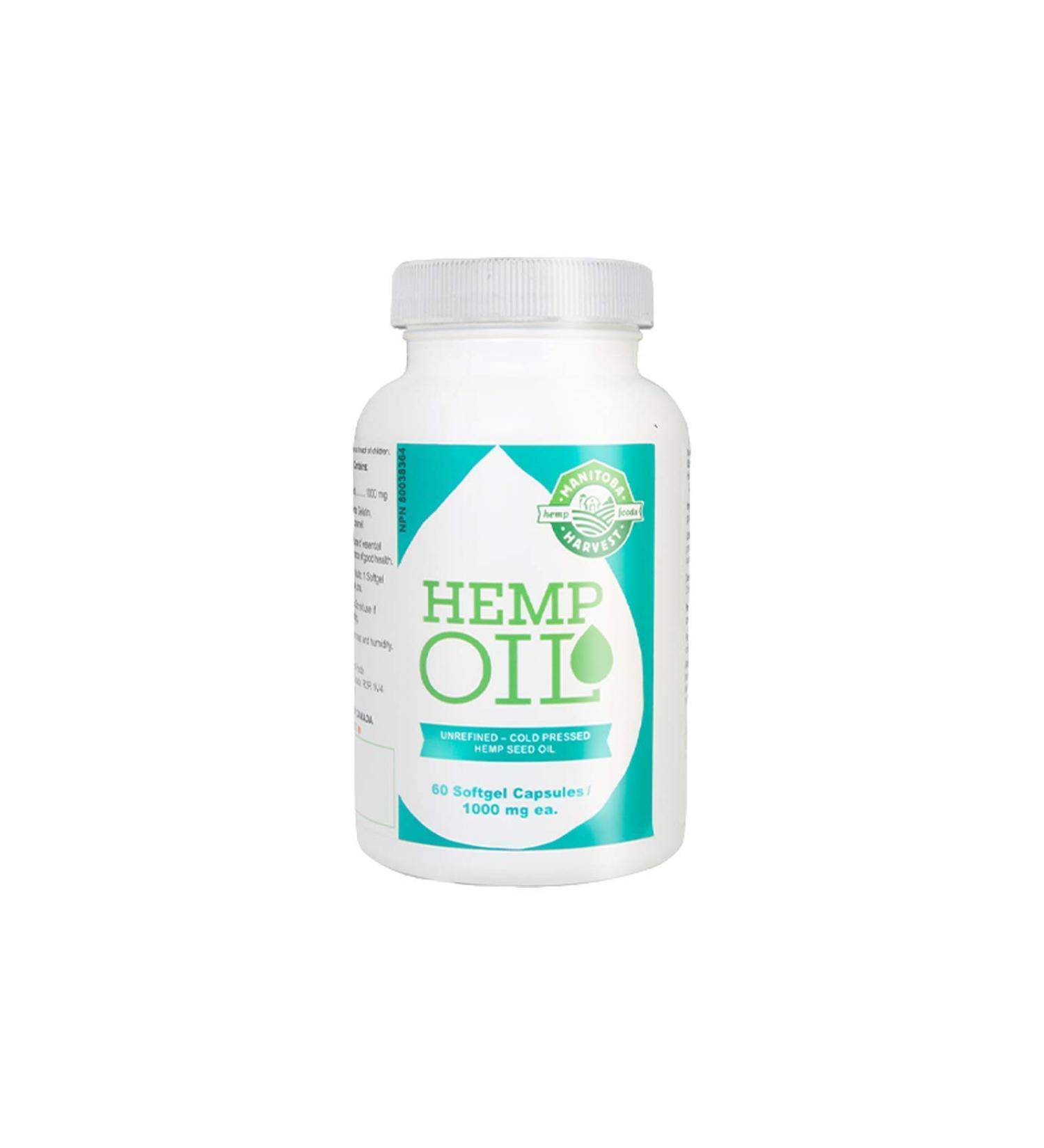 Manitoba Harvest Hemp Seed Oil Capsules 1000mg - 180 Capsules (3 Pack) - Buy Online on GoSupps.com