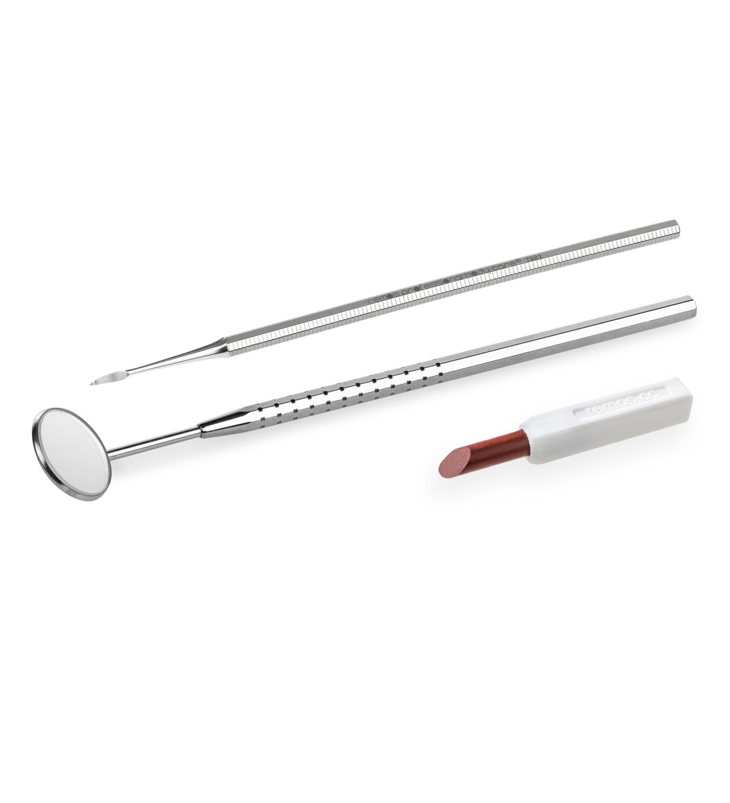 REMOS Tooth Eraser & Dental Mirror Set | Superior Oral Hygiene Tool Against Plaque | Ships Worldwide - Buy Online on GoSupps.com