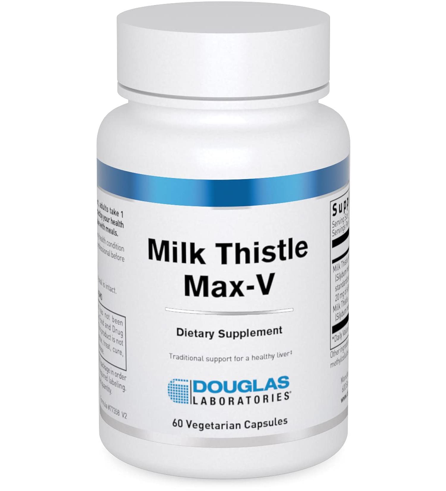 Douglas Labs Milk Thistle Max-V | Liver Support Supplement | 60 Capsules - Buy Online on GoSupps.com