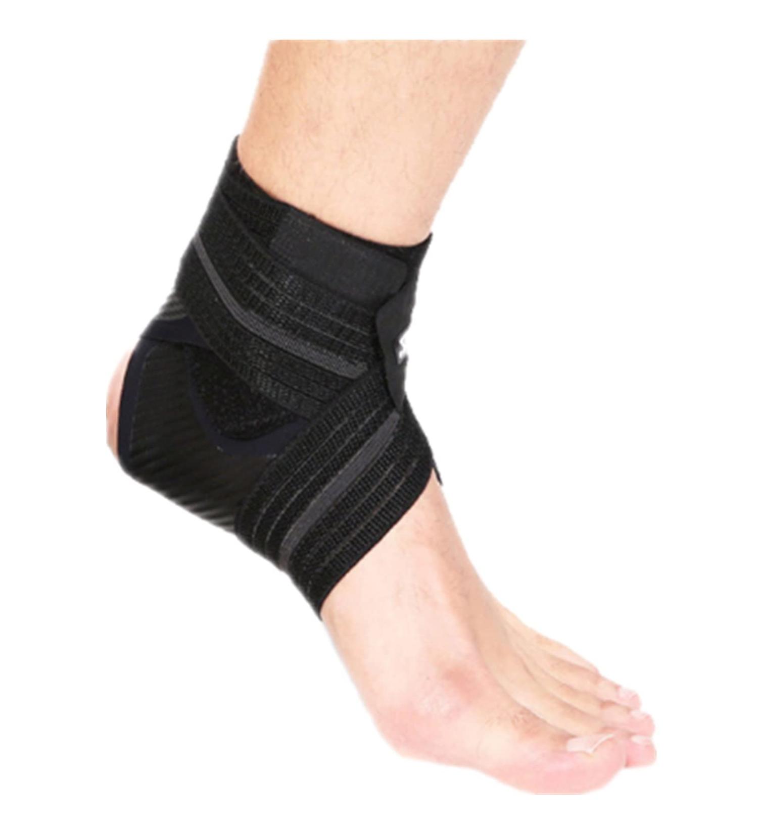 Adjustable Ankle Brace for Men & Women - Plantar Fasciitis Support & Pain Relief - Optimal Arch Strap Wraps for Sprained Ankle & Achilles Tendonitis (Black Right - Buy Online on GoSupps.com
