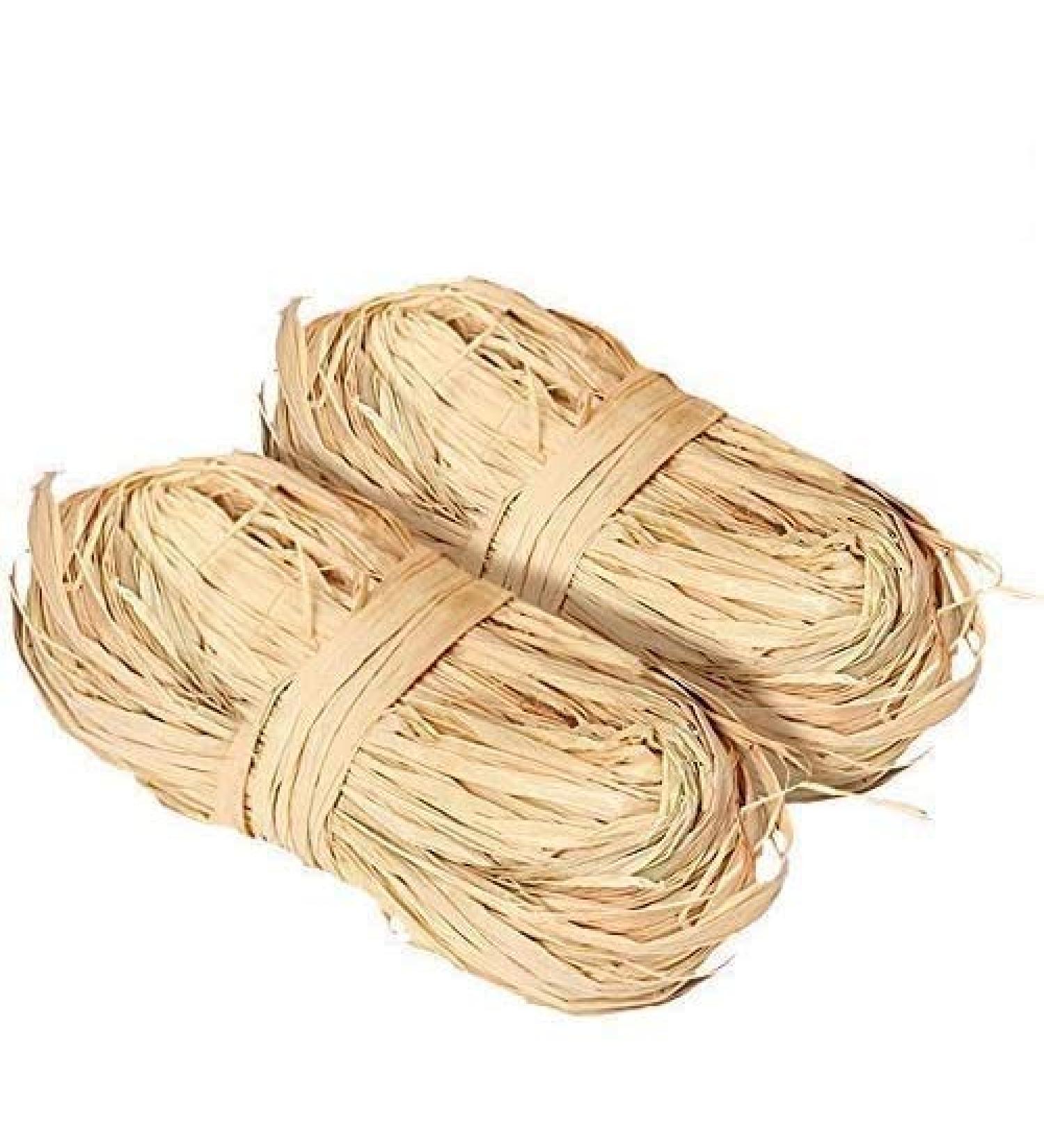 Natural Raffia Ribbon for Crafts & Decor - 2 x 50g Paper Ribbon Set - Buy Online on GoSupps.com