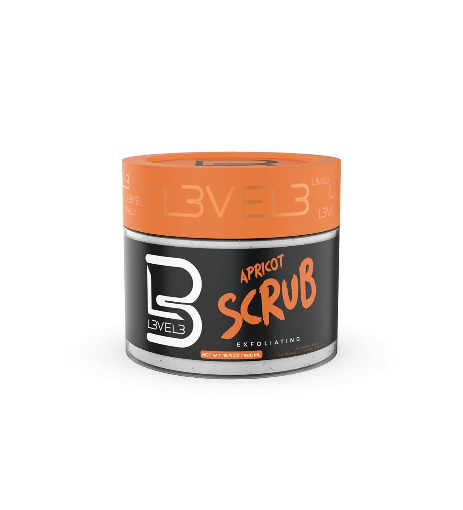 L3 - Level 3 Apricot Facial Scrub - Great for All Skin Types - Reduces Acne - Gentle & Effective Exfoliation - Reduces Clogged Pores 2 Pack - Buy Online on GoSupps.com