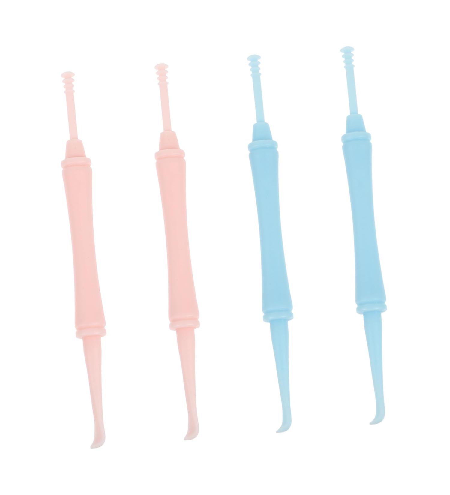 COOLHIYA 4 pcs Double-Head Spiral Ear Wax Removal Tools Ear Cleaning Kit Comfortable Massage Tip Picks for Home Use and Travel Random Color - Buy Online on GoSupps.com