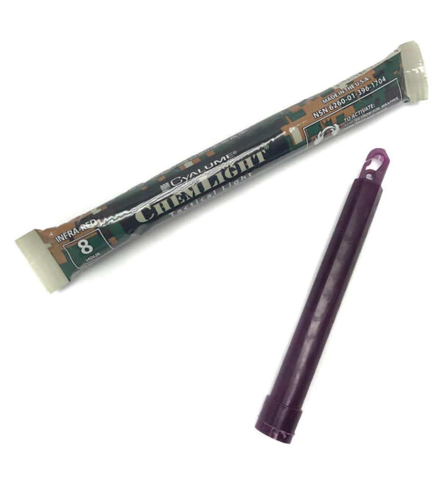 Chemlight Cyalume, Military Grade Light Stick, Infrared (IR), 4-inch, 8 Hour Duration