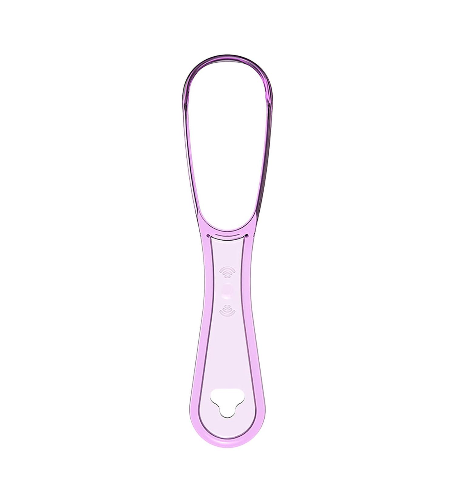 Colorful Stainless Steel Tongue Cleaner - Reusable Oral Scraper for Fresh Breath | 1PC Violet Tongue Brush - Buy Online on GoSupps.com