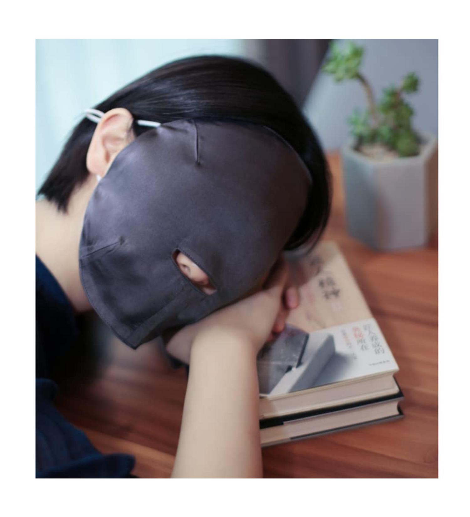 100% Silk Sleep Mask - Soft & Comfortable Full Face Eye Mask with Adjustable Strap | Beige - Perfect for a Restful Night's Sleep - International Shipping Available - Buy Online on GoSupps.com