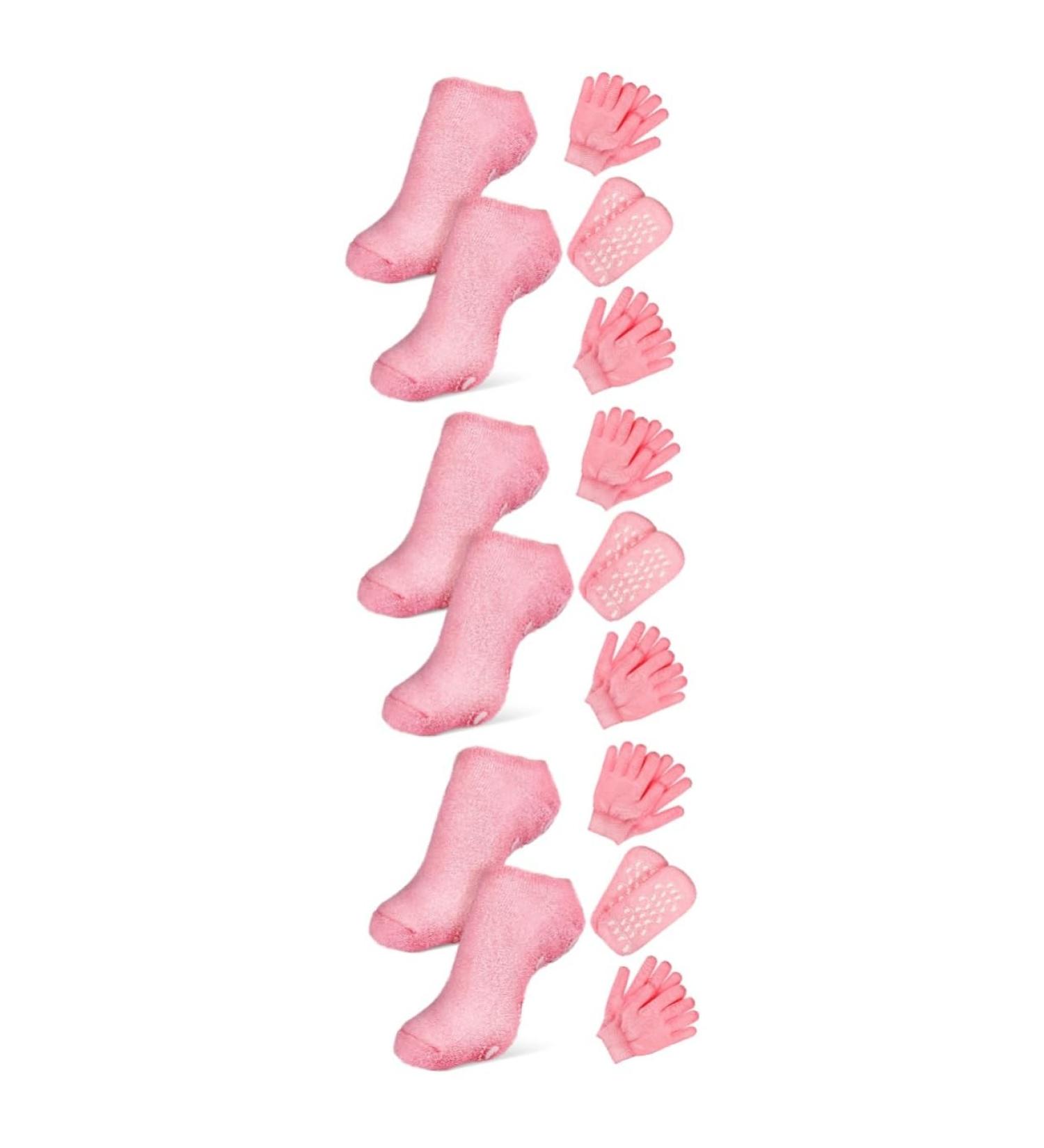 minkissy 6 Sets Spa Moisturizing Socks Moisturizing Gel Gloves Spa Gloves Dry Skin Socks Bath Mitt Foot Gloves Hand Moisturizing Gloves Callus Remover Socks Moisturize Nursing Socks Cotton - Buy Online on GoSupps.com