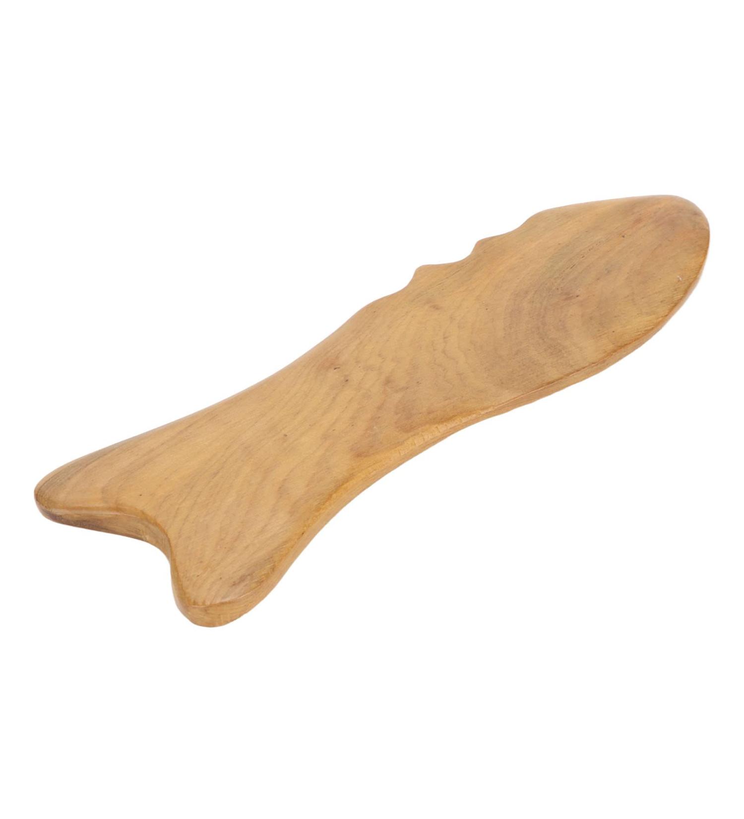 Verdant Touch Wood Gua Sha Board - Fish Form Universal Massage Tool for Face & Body | Premium Wooden Scraping Massage Device - Buy Online on GoSupps.com