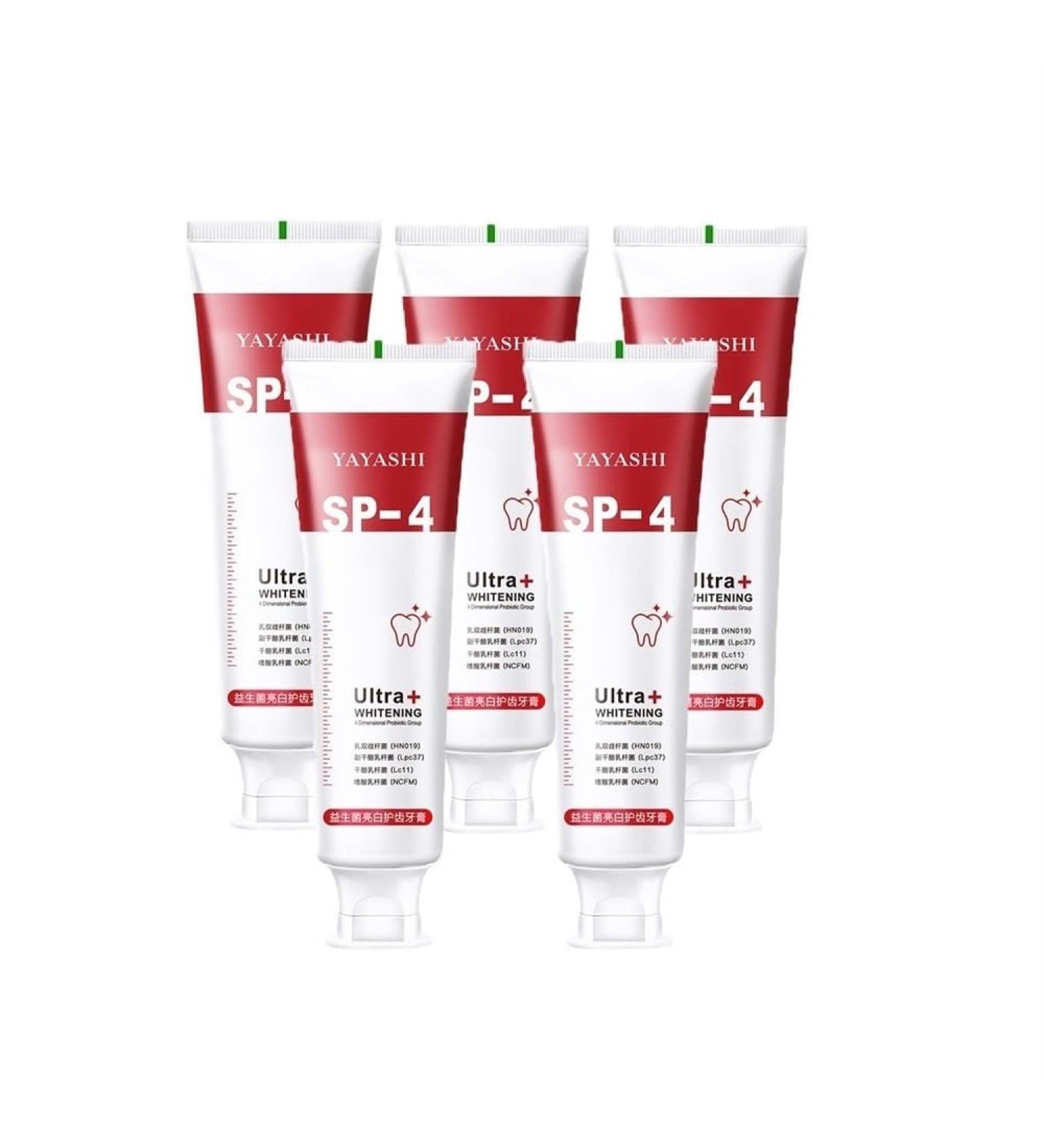 SP-4 Probiotics Brightening Toothpaste - Fresh Breath & Color Correction 5 Count Pack | International Shipping Available - Buy Online on GoSupps.com