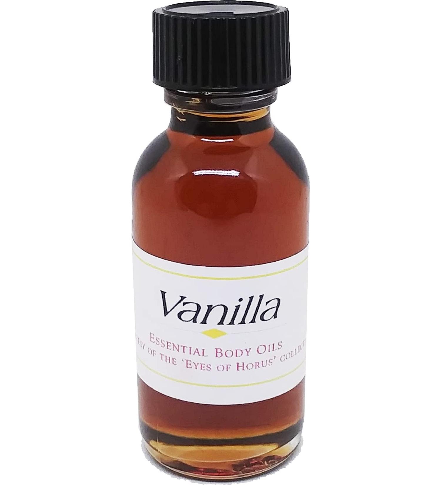 Vanilla Scented Body Oil Fragrance Regular Cap - Gold - 1 oz. - ID#122084