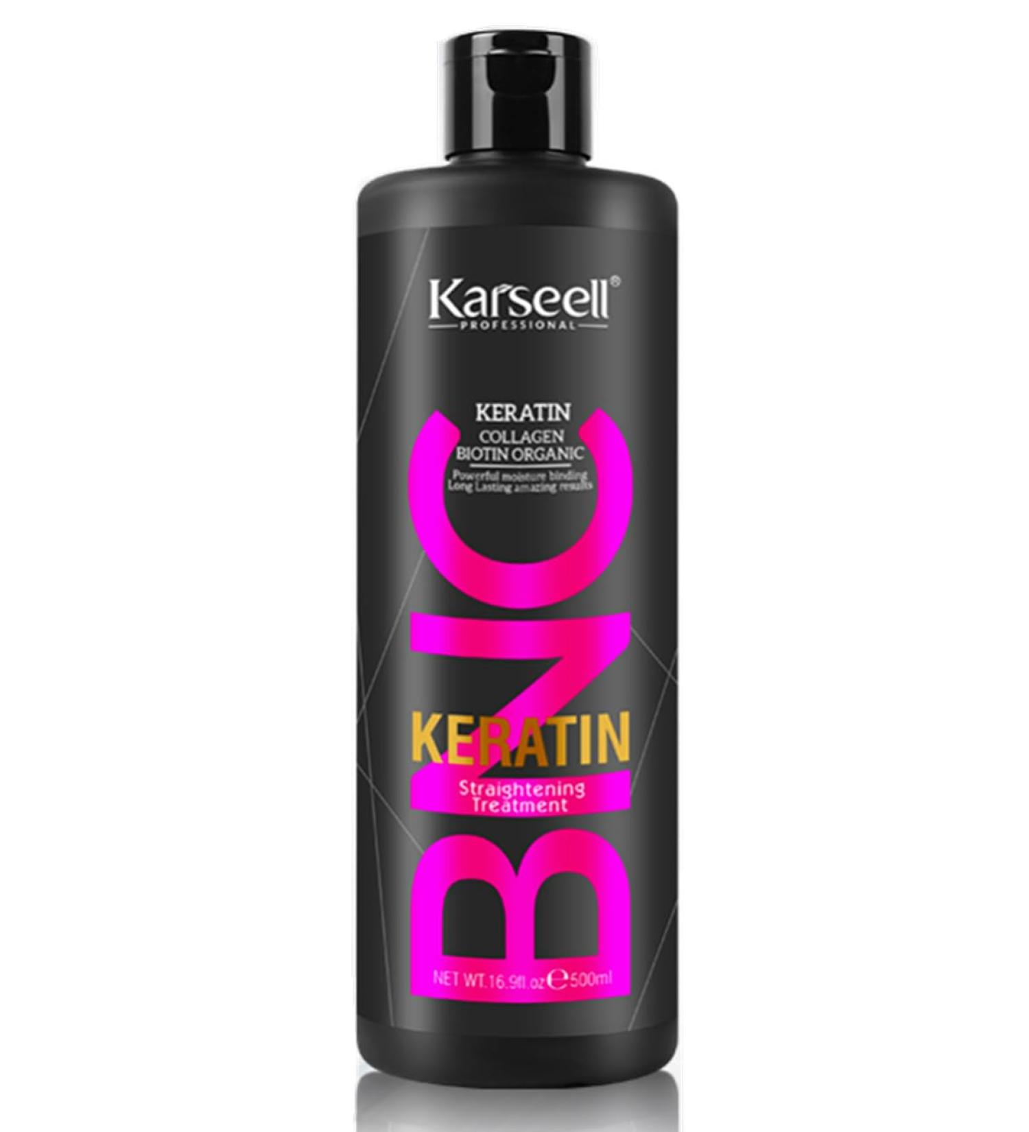 Karseell Brazilian Keratin Treatment Complex - Organic Hair Straightening Conditioner with Collagen & Biotin - 16.9 fl oz (500ml) - International Shipping Available - Buy Online on GoSupps.com