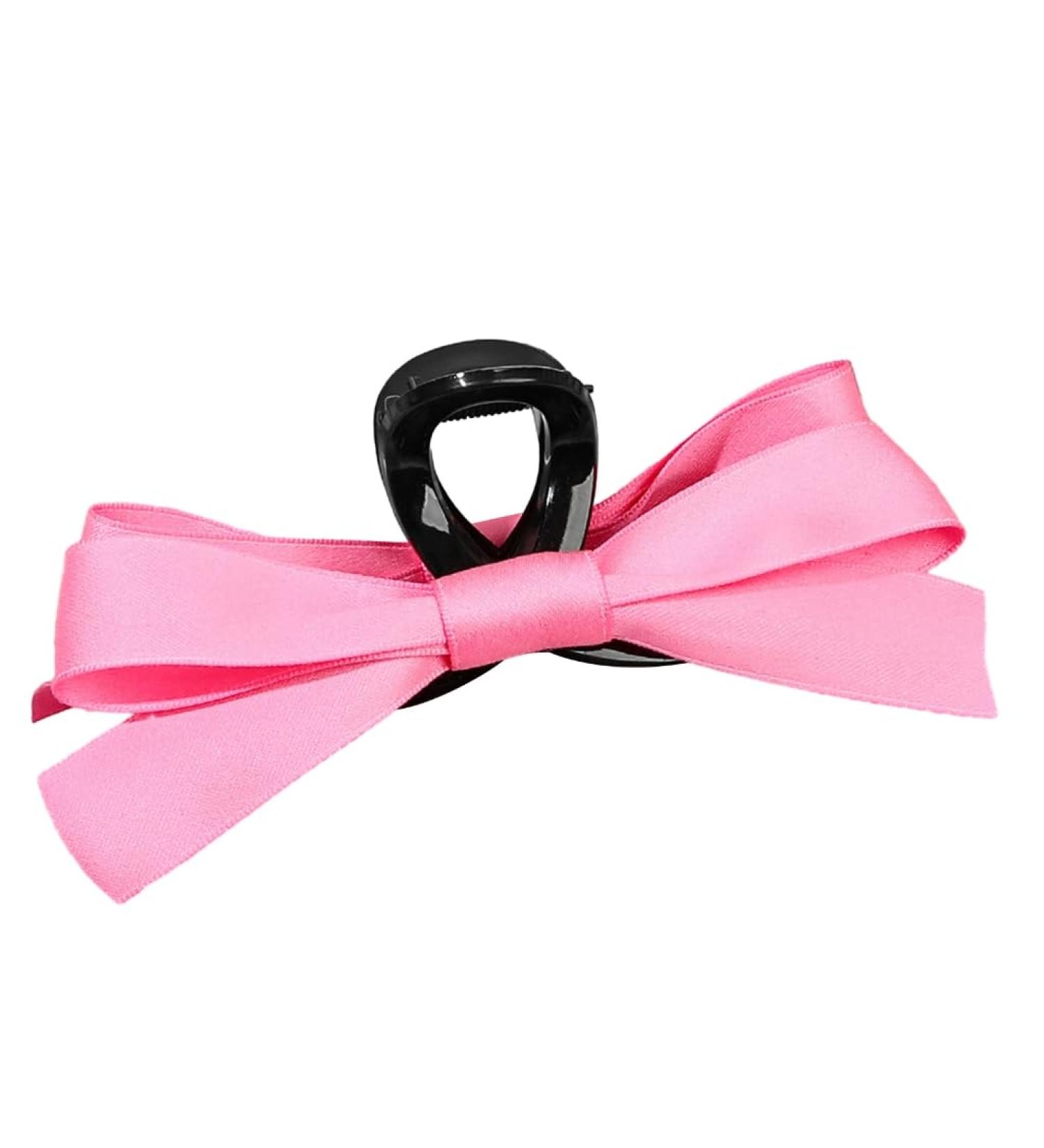 Limtula Delicate Ribbon -Style Claw Clip Hair Clip Sweet Girls y -Style Large Ribbon Balletcore Rose red on black - Buy Online on GoSupps.com
