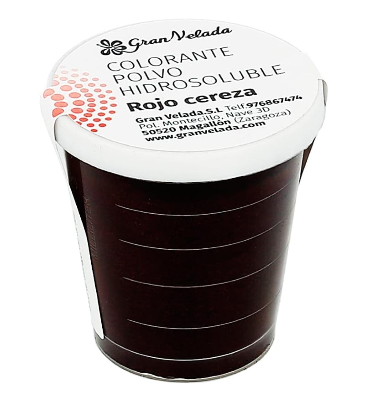 GRAN VELADA Cherry Red Water Soluble Dye Powder | Intensify Your Cosmetics and Soaps with This Unique Shade Ideal for Creams Gels & Bath Bombs | 30cc