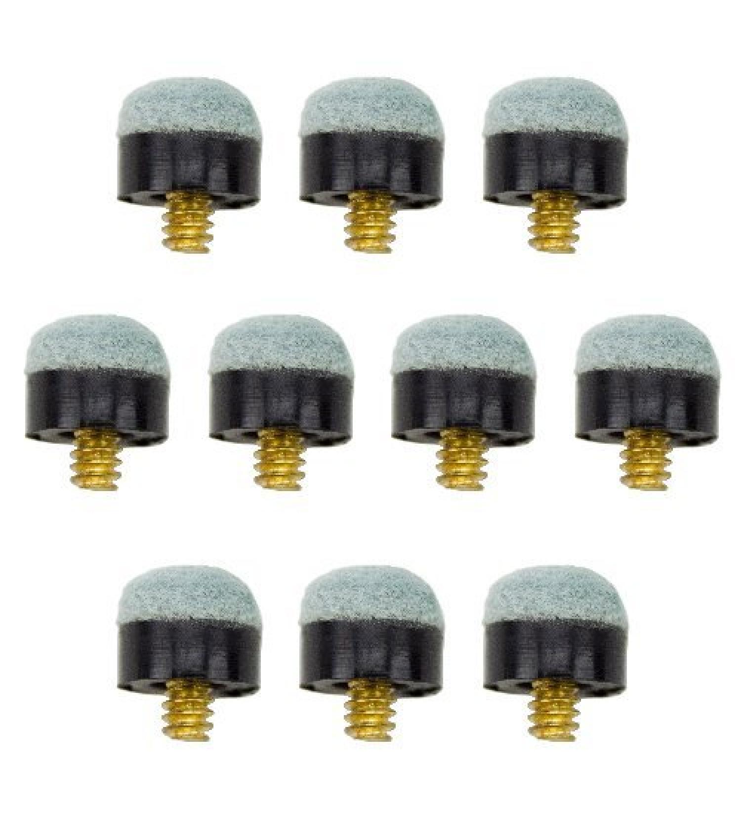 Felson Billiard Supplies 10 Brass Screw-On Pool Cue Tips - Standard 12mm Size - Soft Tips for Use with Screw-in Ferrules - Buy Online on GoSupps.com