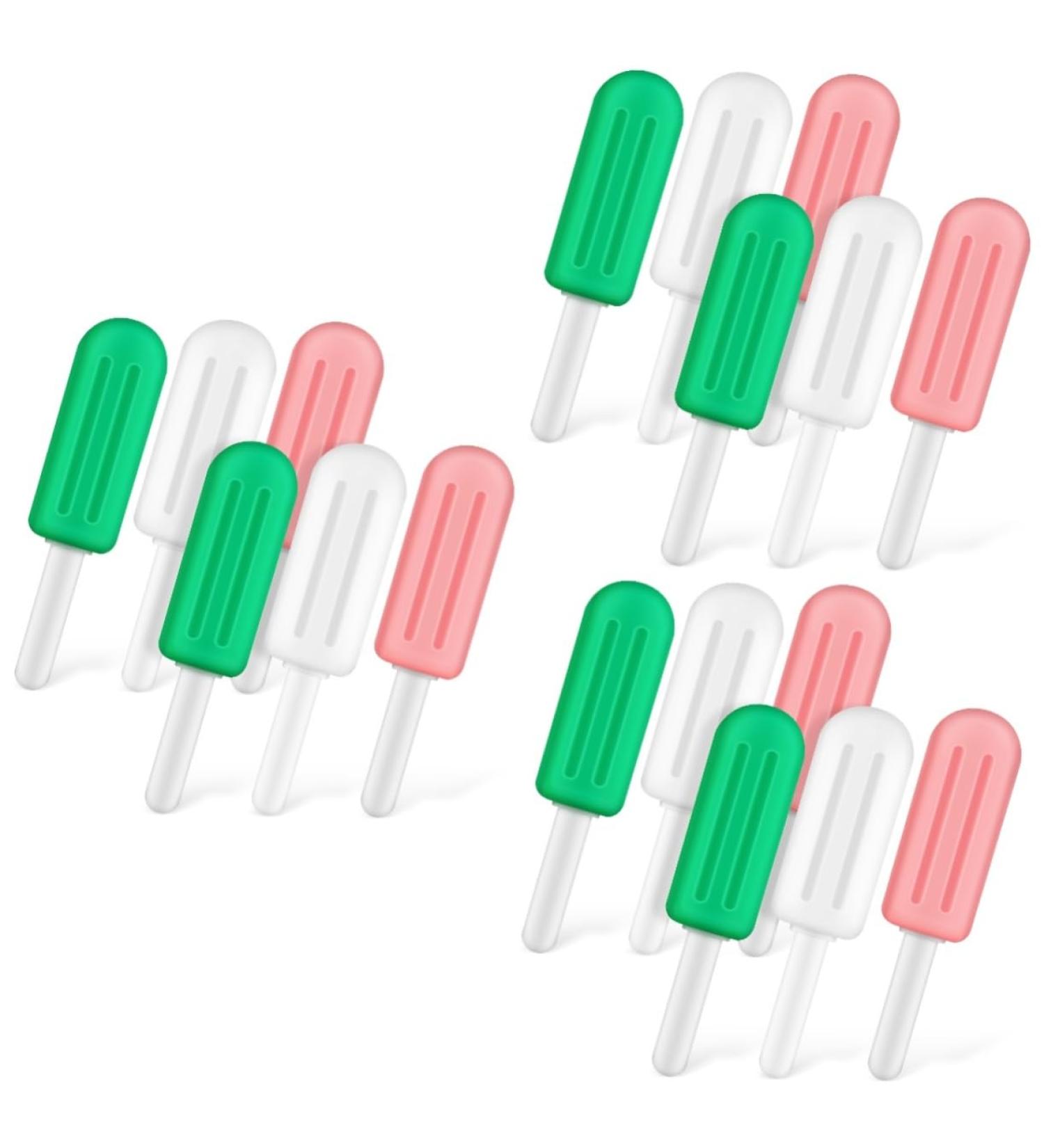 TOVINANNA 18 Pcs Popsicle Silicone Chew Silicone Chewies Jaw Silicone Aligner Chewies with Handle Chemicals mediumx3pcs As Shownx3pcs - Buy Online on GoSupps.com