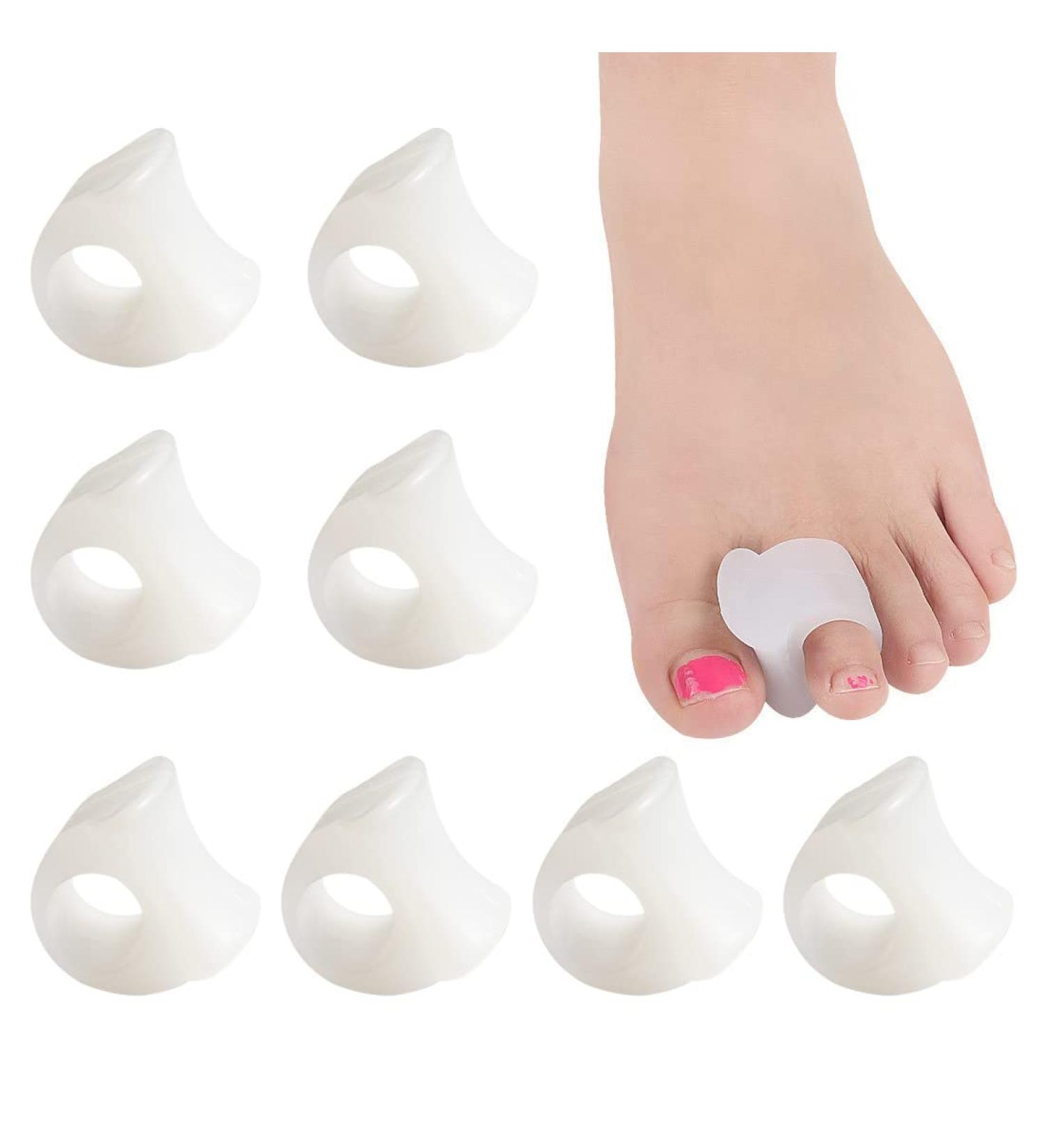 Jinwori 8-Part Gel Toe Separator | Small Toe Separator for Running Hiking & Yoga - Prevent Overlapping & Rubbing - Buy Online on GoSupps.com