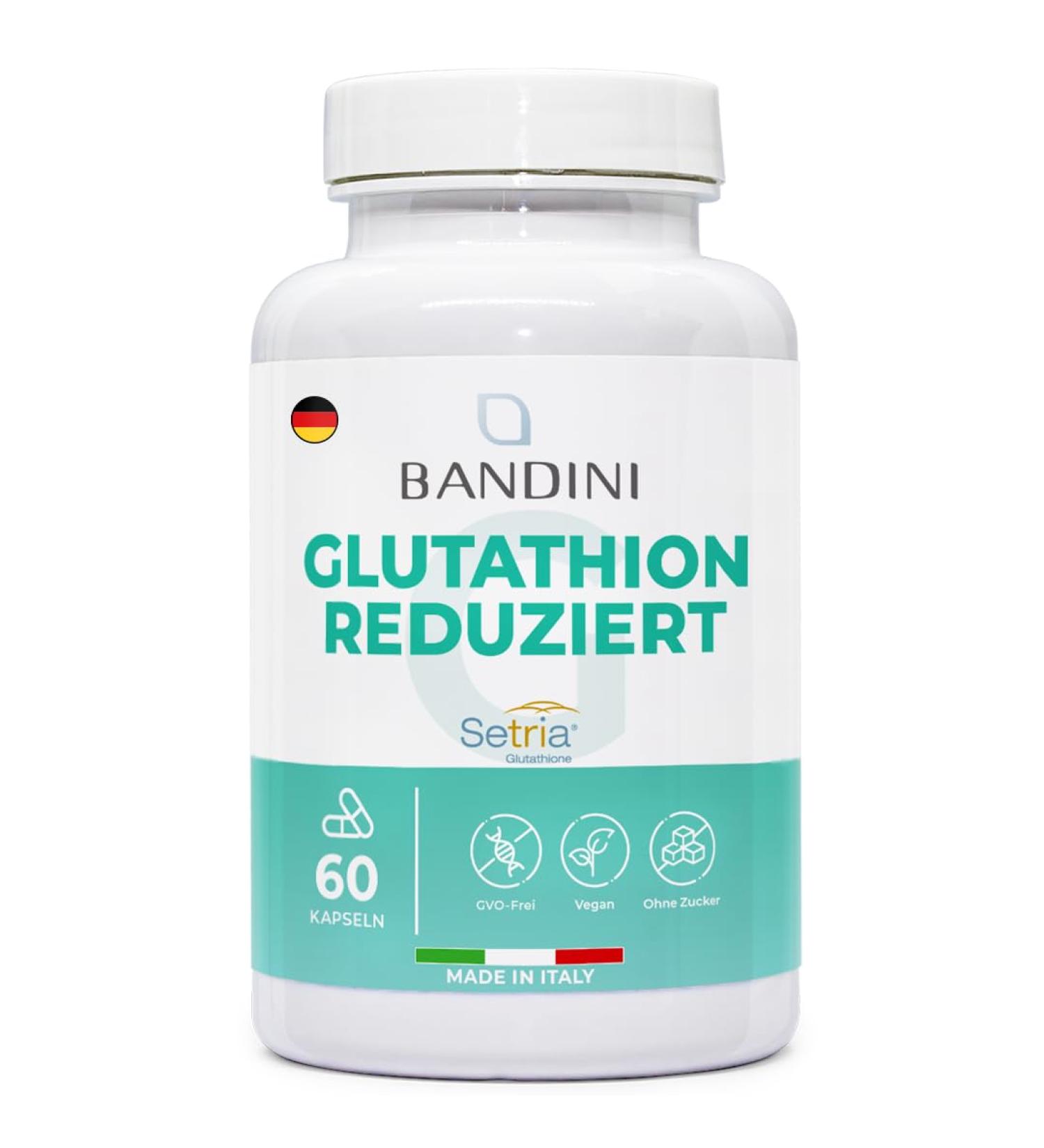 Buy Bandini L-Glutathione 250mg Capsules | Antioxidant & Immune Support | Vegan High Dose Laboratory Tested | 60 Capsules - Buy Online on GoSupps.com