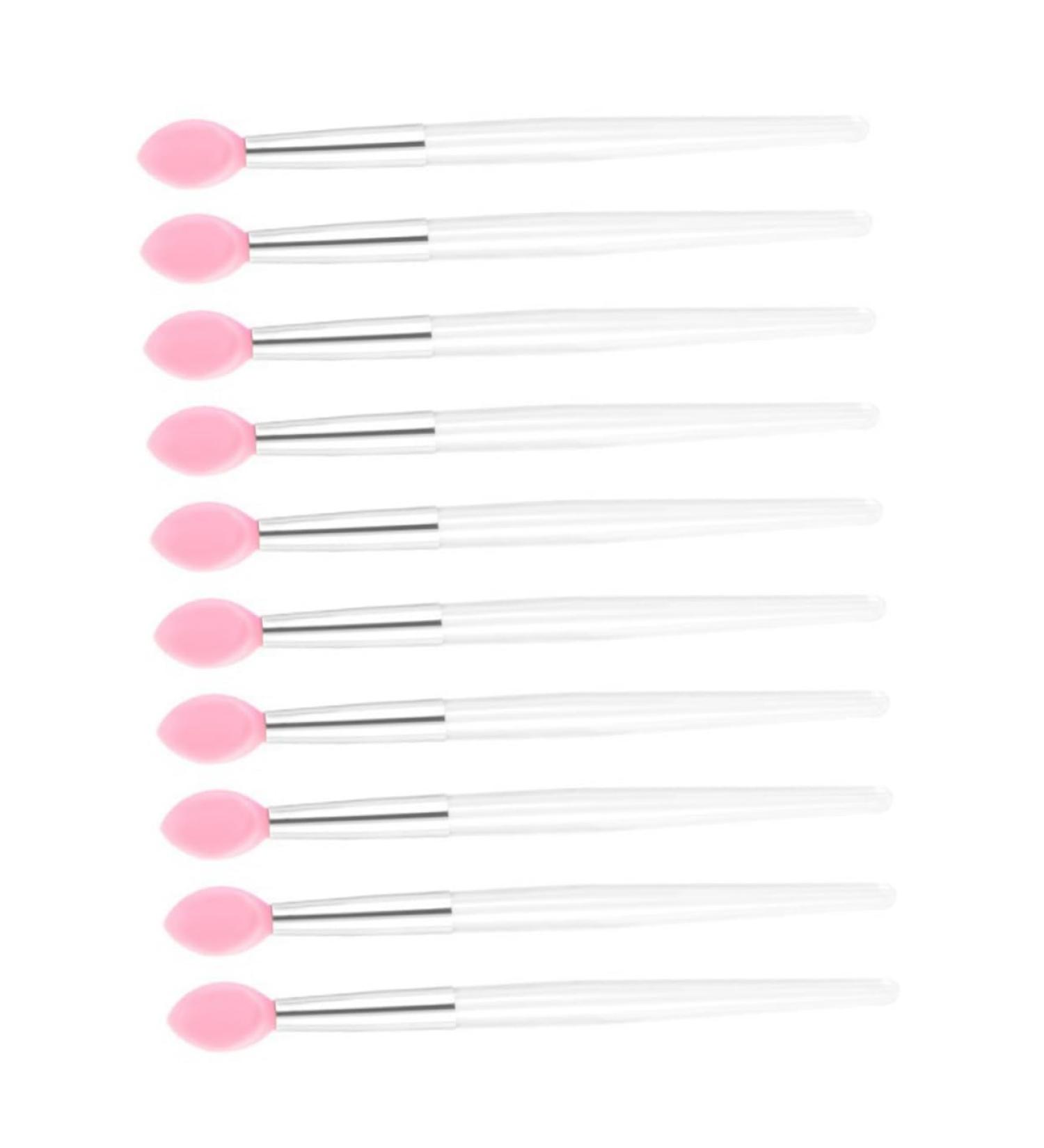 10pcs Lip Mask Brush Set - Silicone Lipstick Applicators & Makeup Wands | Portable Eye Shadow & Brow Brushes - Best for Lip Balm & Makeup - Buy Online on GoSupps.com
