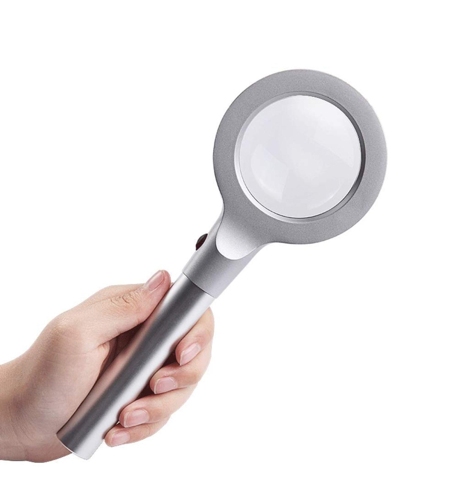 Handheld Magnifier HD Old Man Reading LED Strip Light Optical Glass High Magnification Mirror Made in China - Buy Online on GoSupps.com