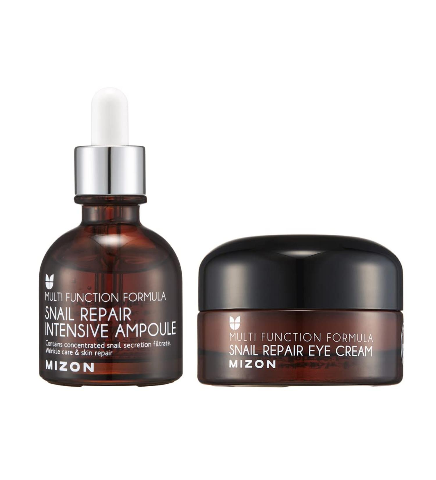 MIZON Snail Repair Eye Cream and Intensive Ampoule 25ml Set - Buy Online on GoSupps.com