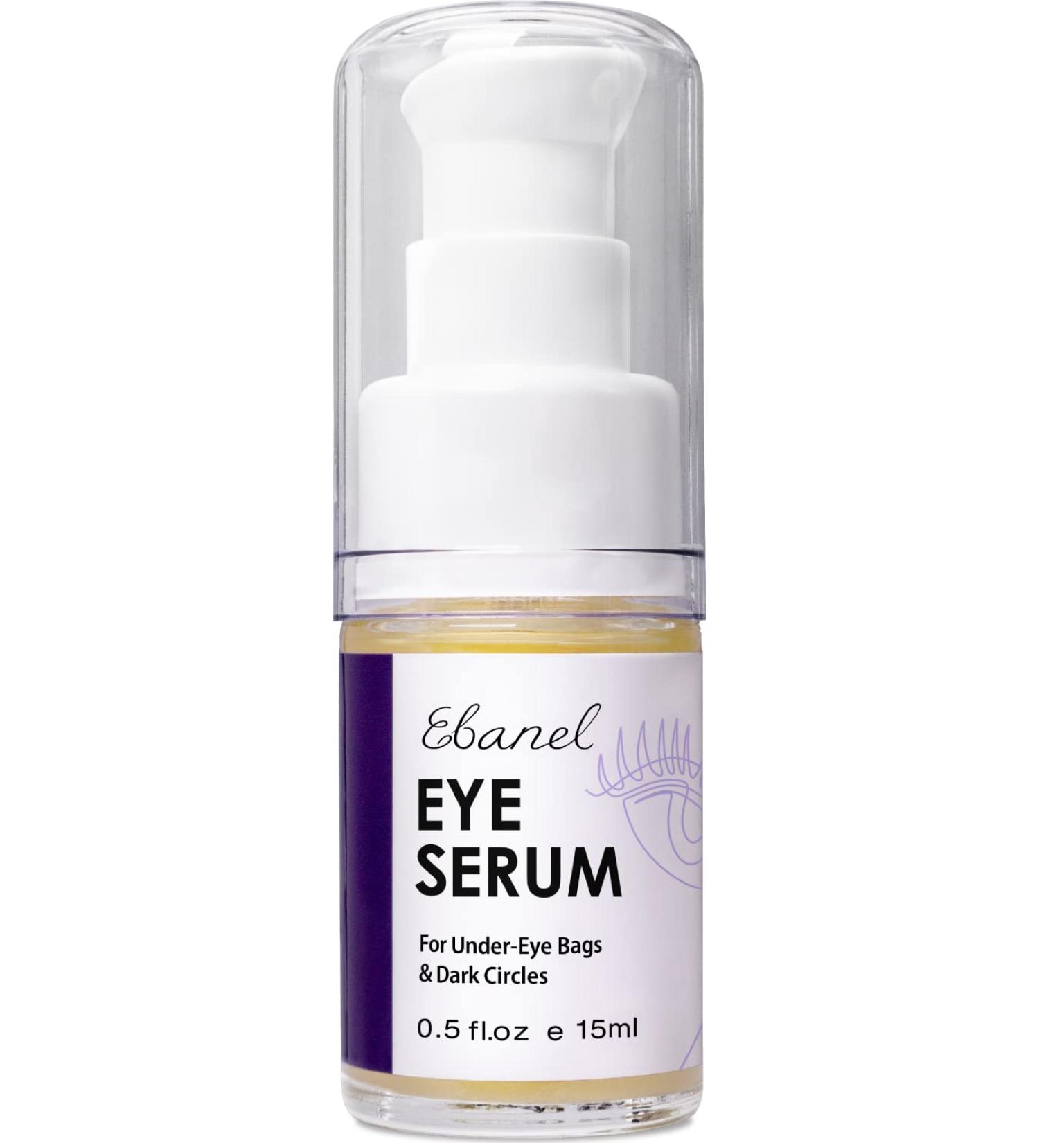 Ebanel Peptides Eye Serum for Dark Circles & Puffiness | Under Eye Treatment for Women & Men | Eye Lifting & Firming Serum with Wine, Lavender & Olive Leaf Extracts - Buy Online on GoSupps.com
