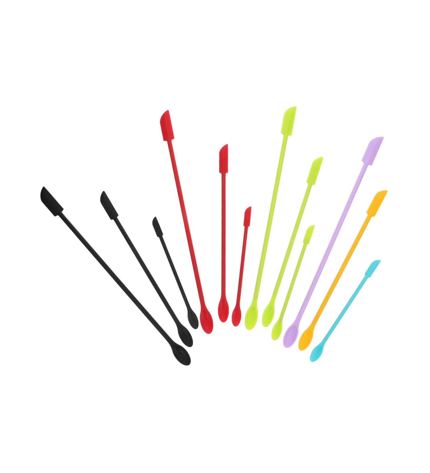 CIMAXIC 12ST Silicone Scraper for Cosmetic Bottles | Long Handle Make-Up Scrub & Cake Cream Spatula | Perfect for Peeling Gel & Dessert - Buy Online on GoSupps.com