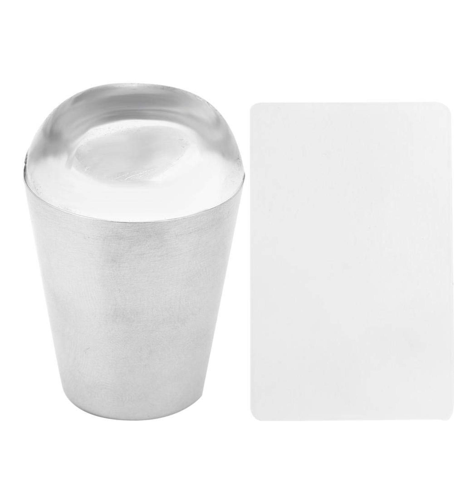 Buy Nail Art Stamper Set - Fashionable Silicone DIY Transfer Tool & Scraper for Stunning Manicures | N5322 - Buy Online on GoSupps.com